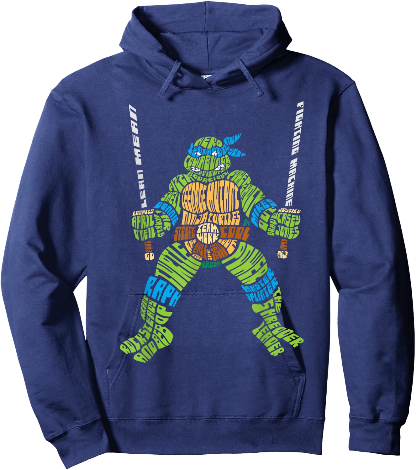 Teenage Mutant Ninja Turtles Leonardo Lettered Hoodie - Hoodie | Navy