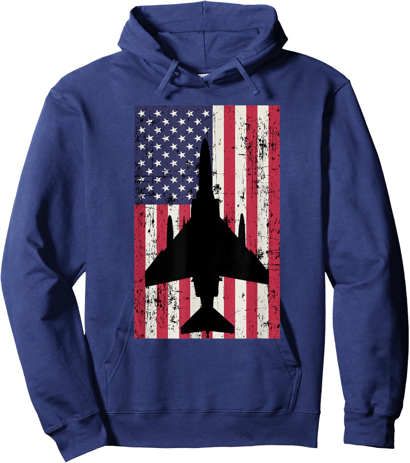 Patriotic F-4 Phantom American flag Hoodie - Hoodie | Navy