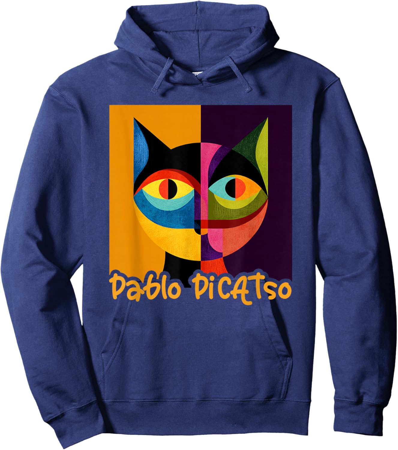 Funny Cat Design Picatso Hoodie - Hoodie | Navy