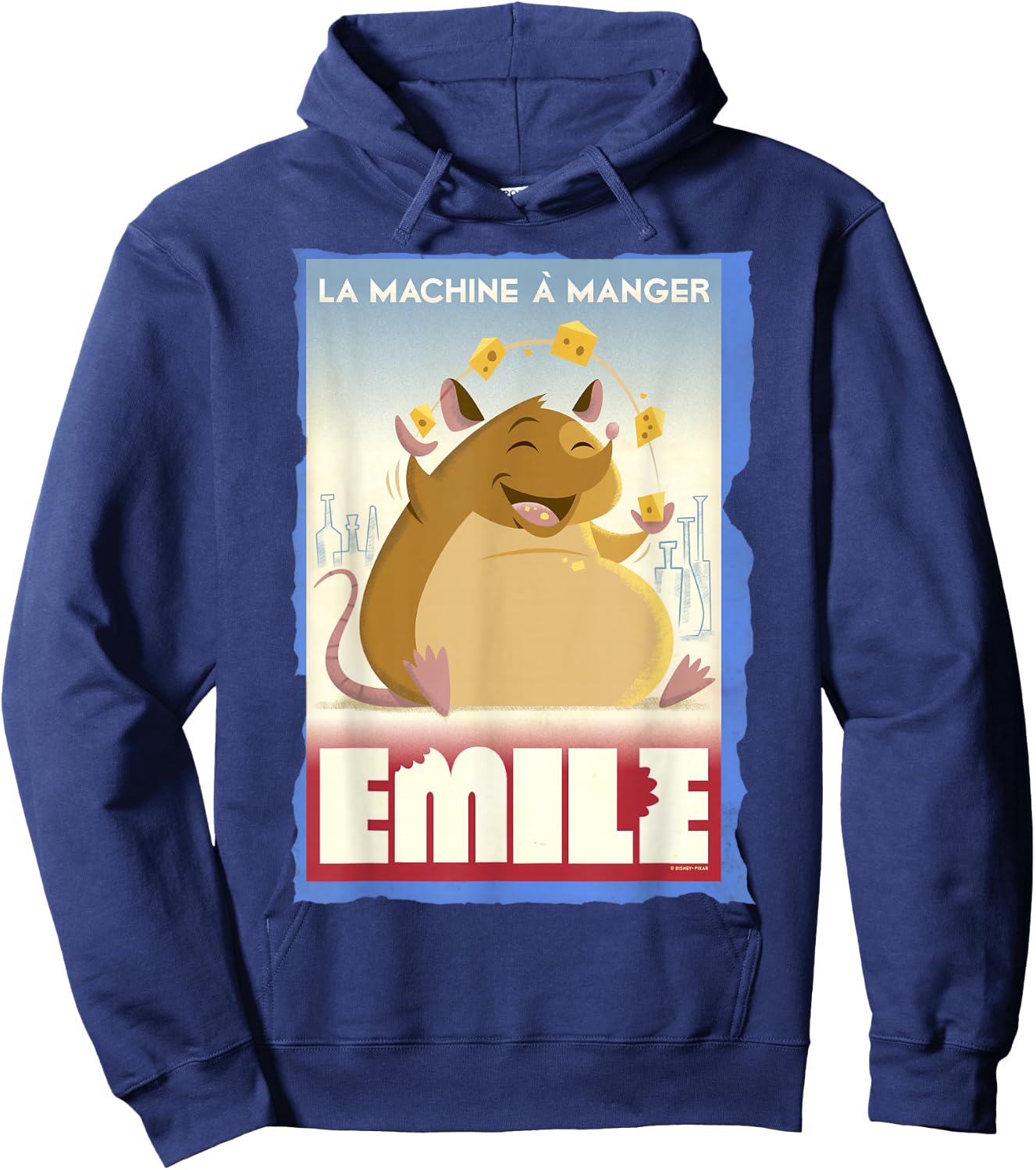 Disney Pixar Ratatouille Emile Eating Poster Hoodie - Hoodie | Navy