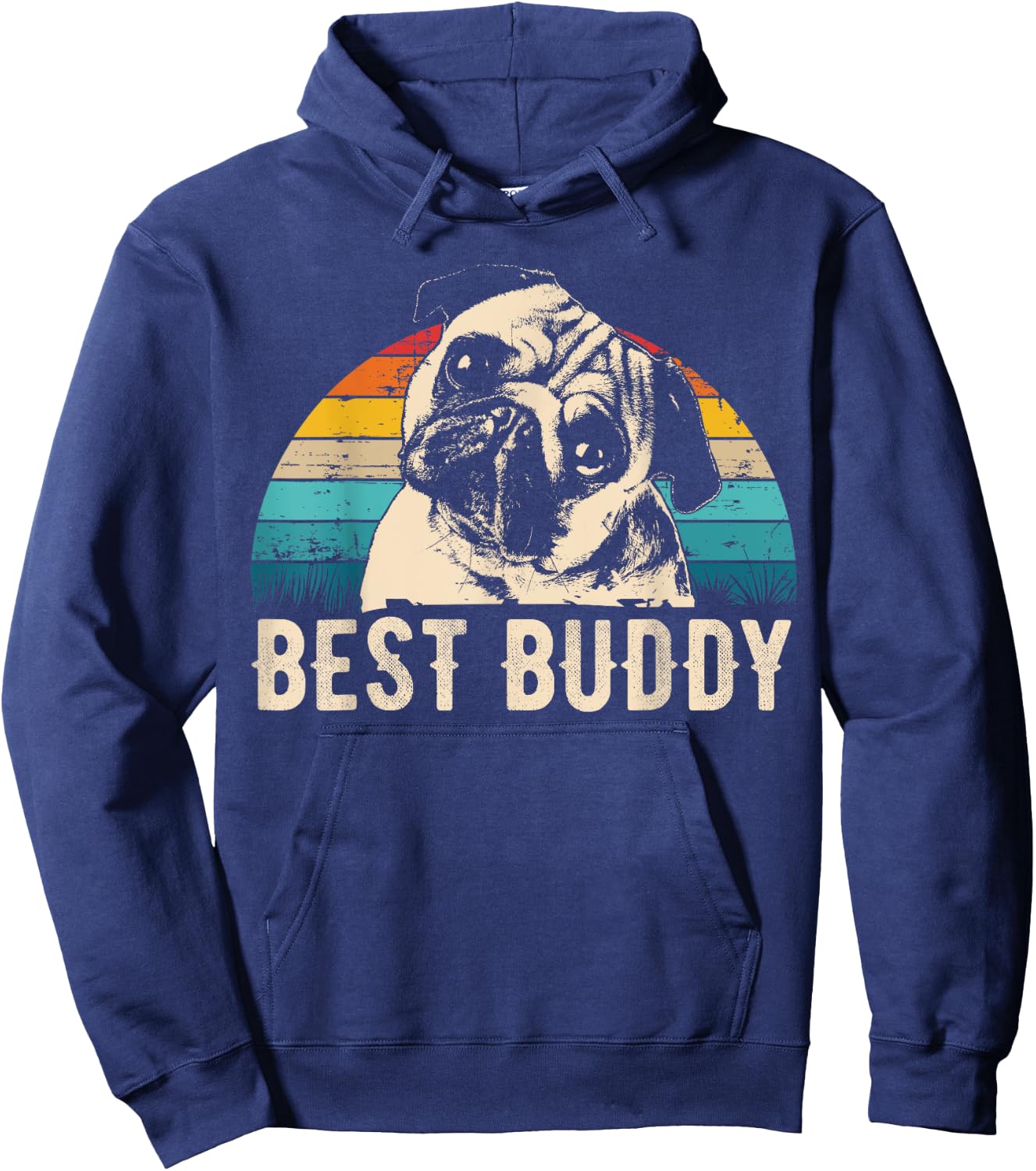 Pug Puggie-Dog Men Women Kids Hoodie - Hoodie | Navy
