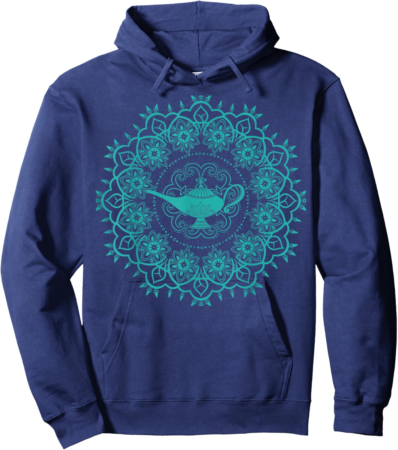 Disney Aladdin Genie's Lamp Teal Mandala Hoodie - Hoodie | Navy