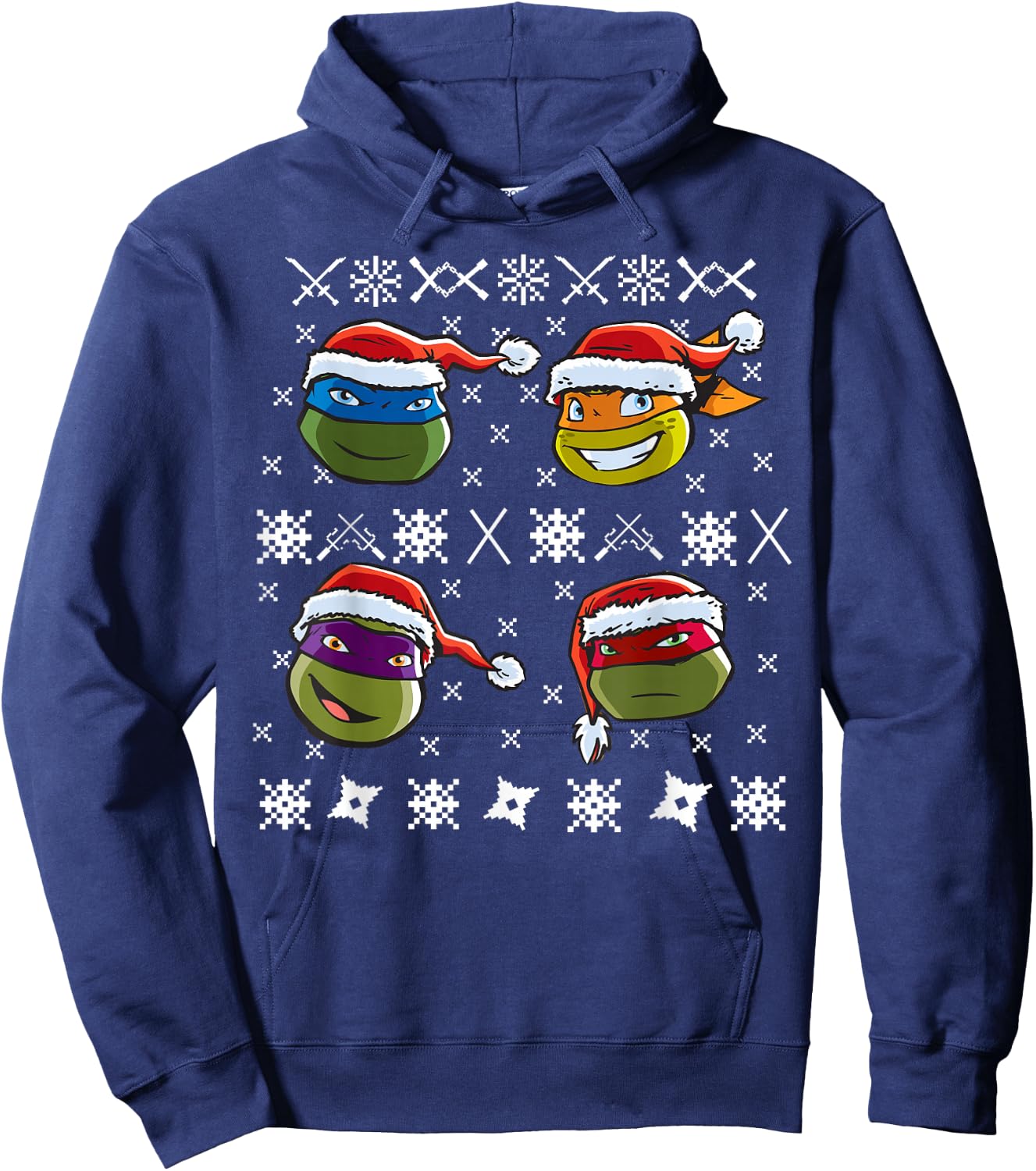 Teenage Mutant Ninja Turtles Christmas Sweater Hoodie - Hoodie | Navy