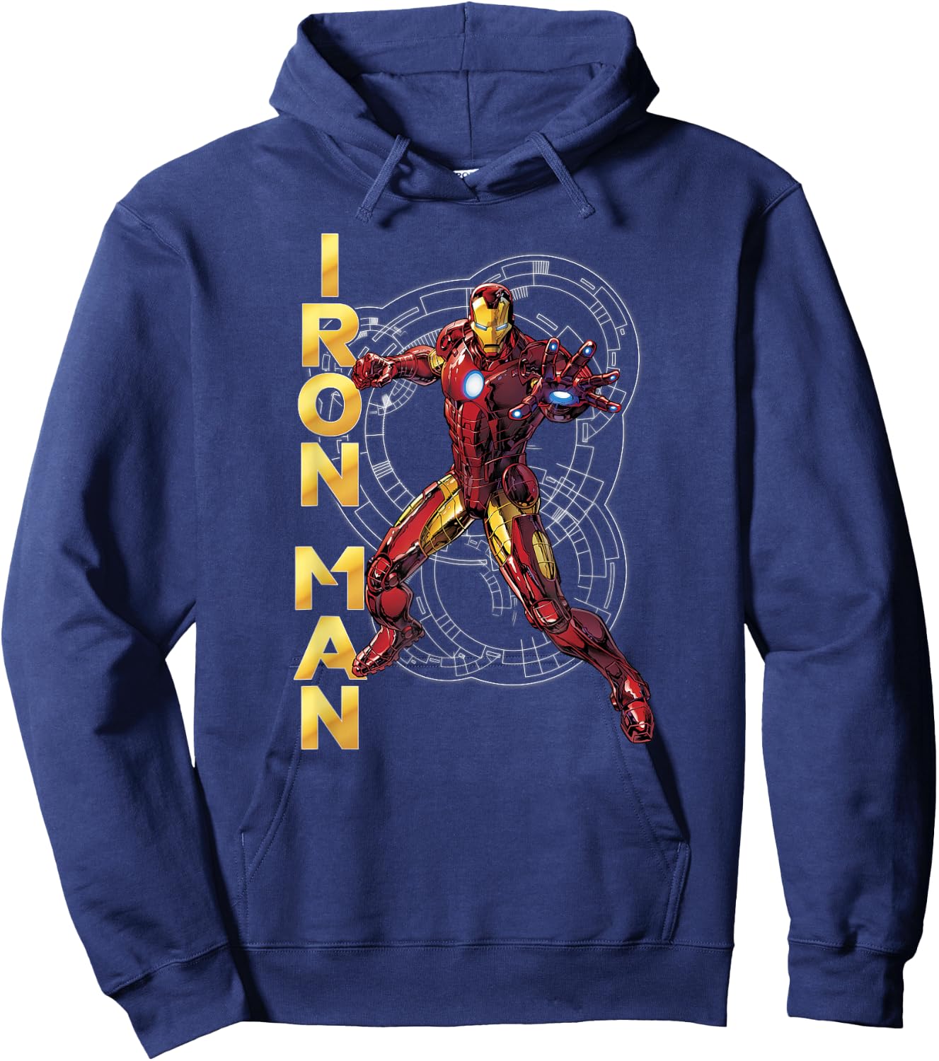 Marvel Avengers Assemble Iron Man Tech Graphic Hoodie - Hoodie | Navy