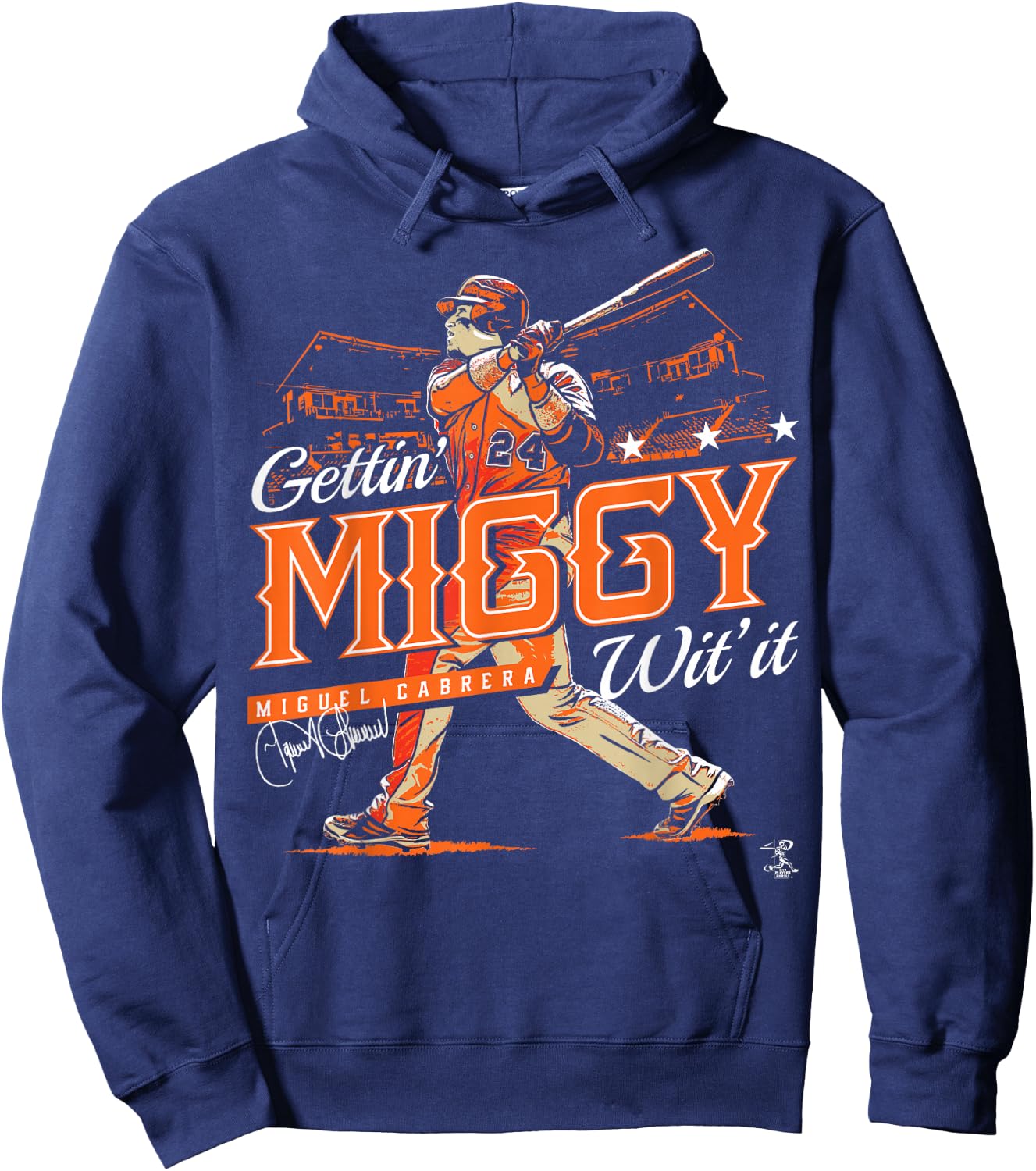 Miguel Cabrera Gettin' Miggy With It - Apparel Hoodie - Hoodie | Navy