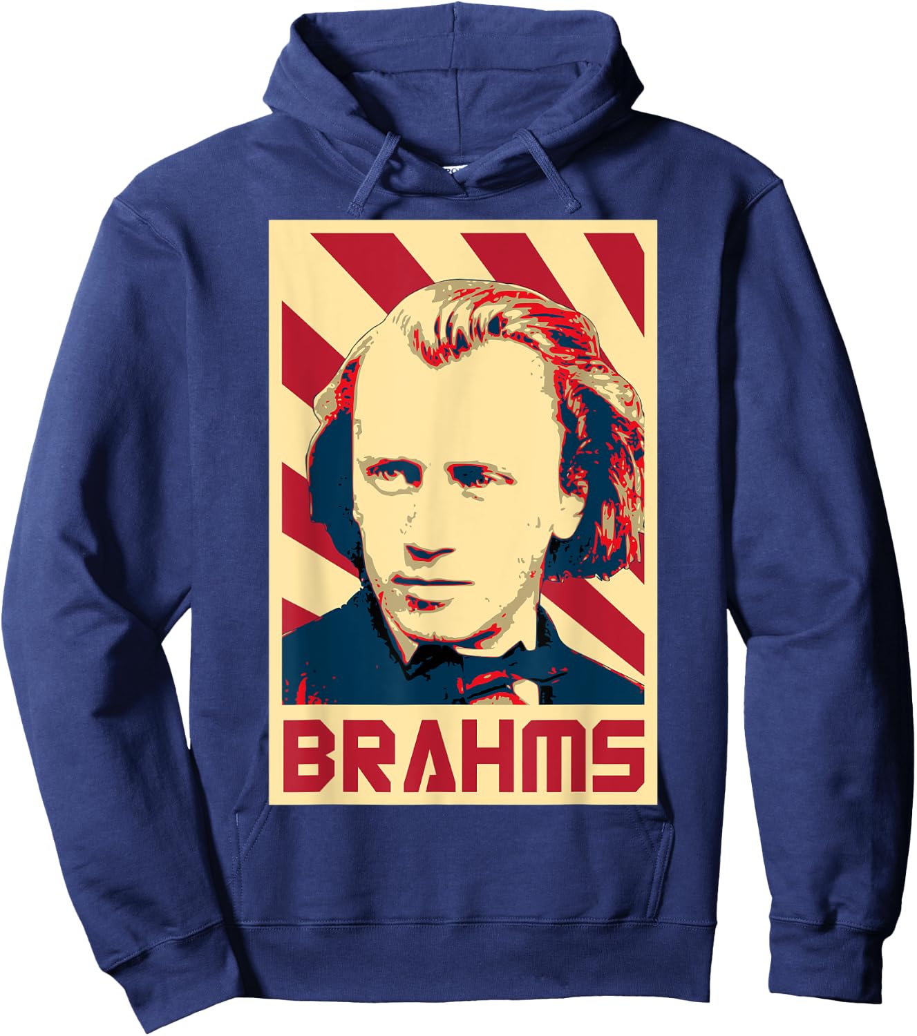 Johannes Brahms Classical Music Composer Retro Hoodie - Hoodie | Navy