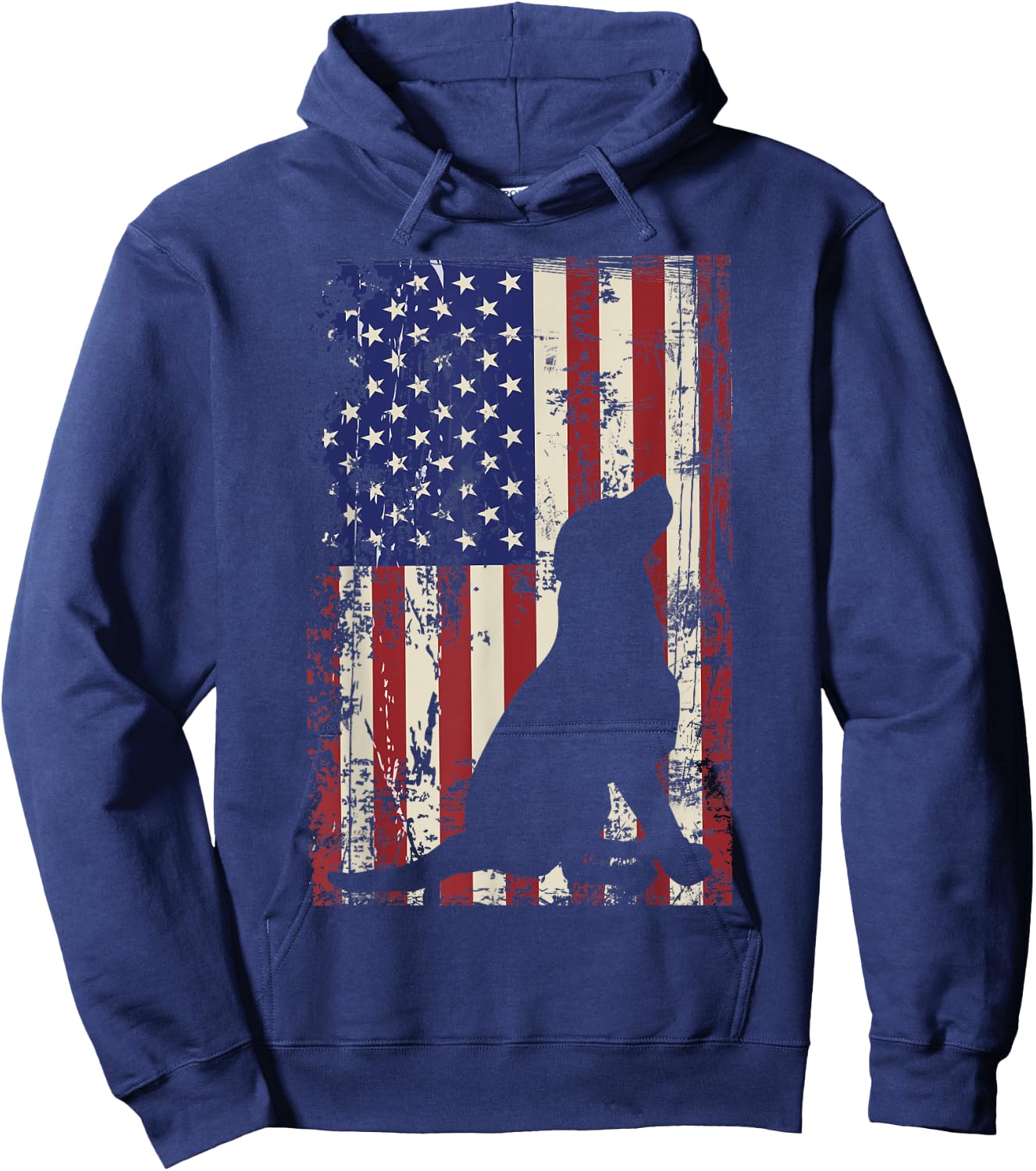 Patriotic Labrador 4th of July American Flag Hoodie - Hoodie | Navy