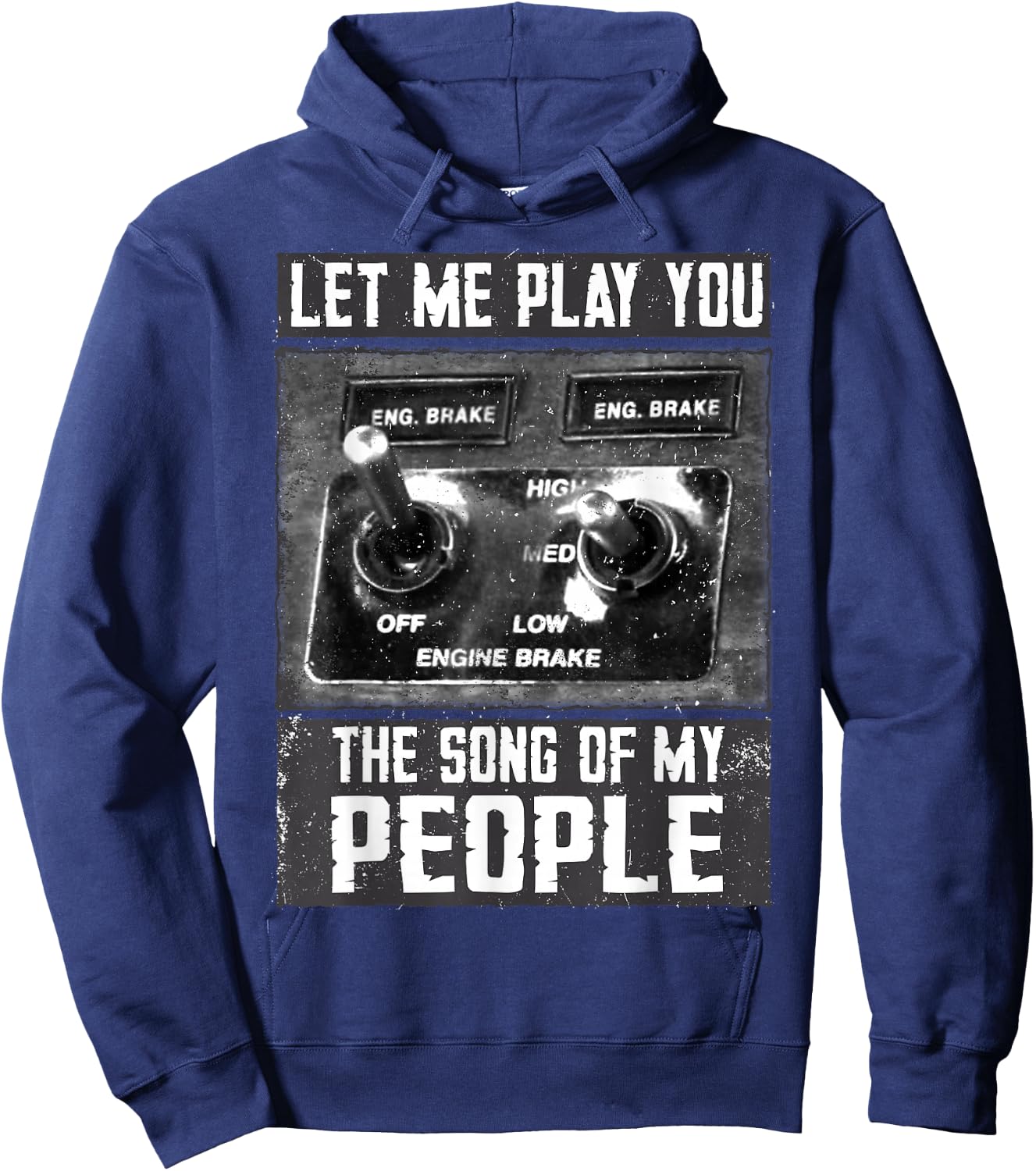 Funny Trucker - Jake Brake Hoodie - Hoodie | Navy