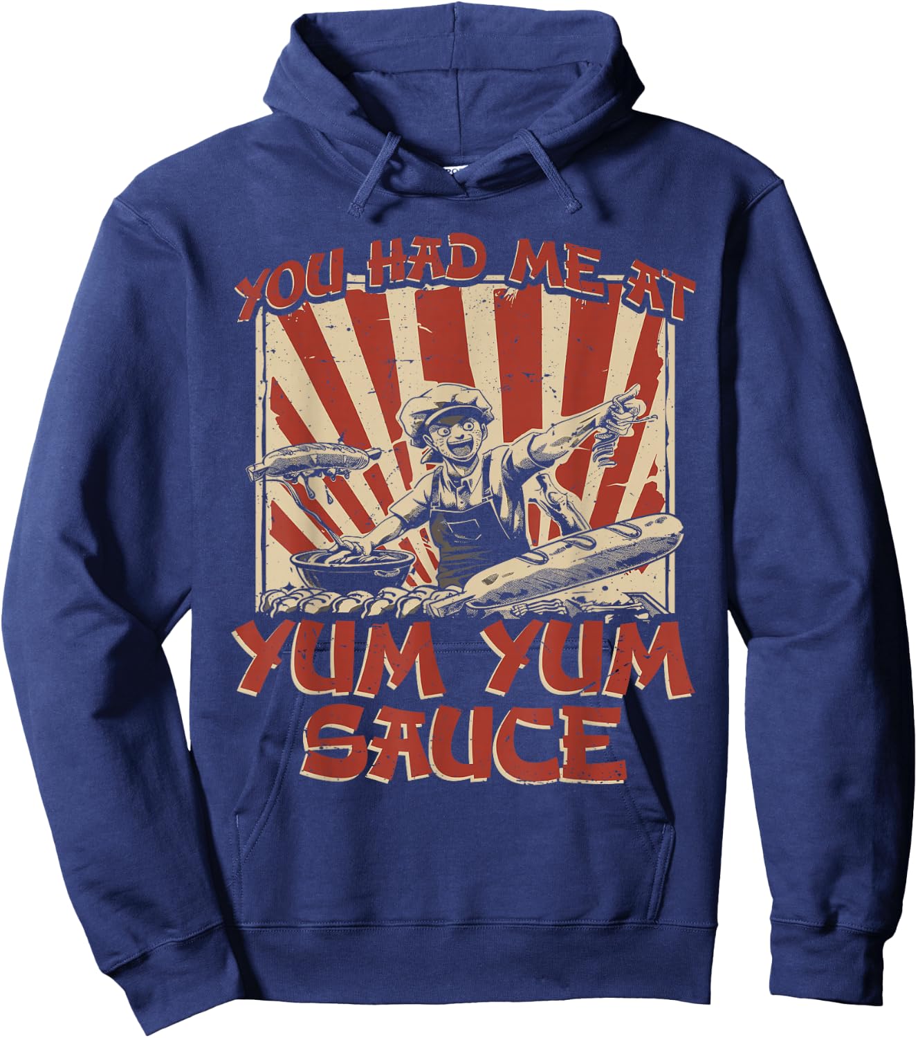 You Had Me at Yum Yum Sauce Hoodie - Hoodie | Navy