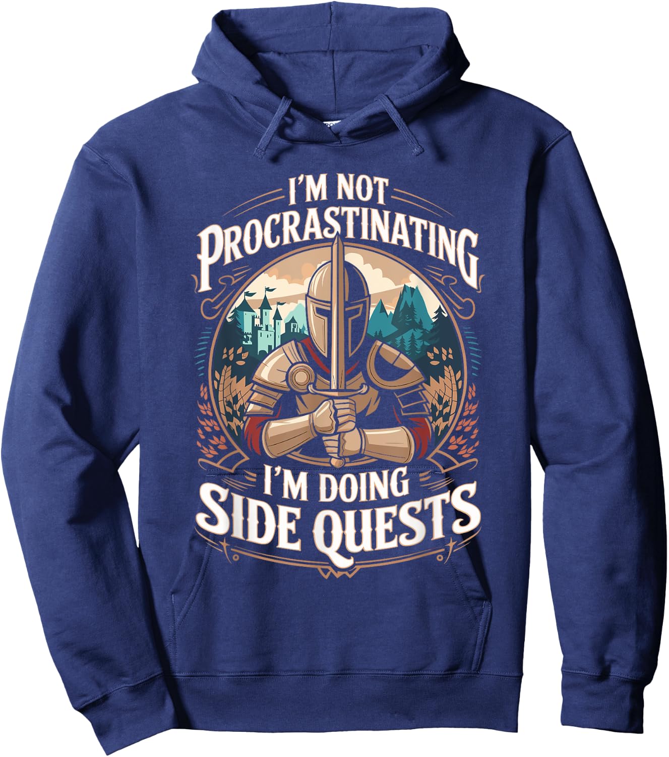 I'm Not Procrastinating Funny Side Quests Gamer Hoodie - Hoodie | Navy
