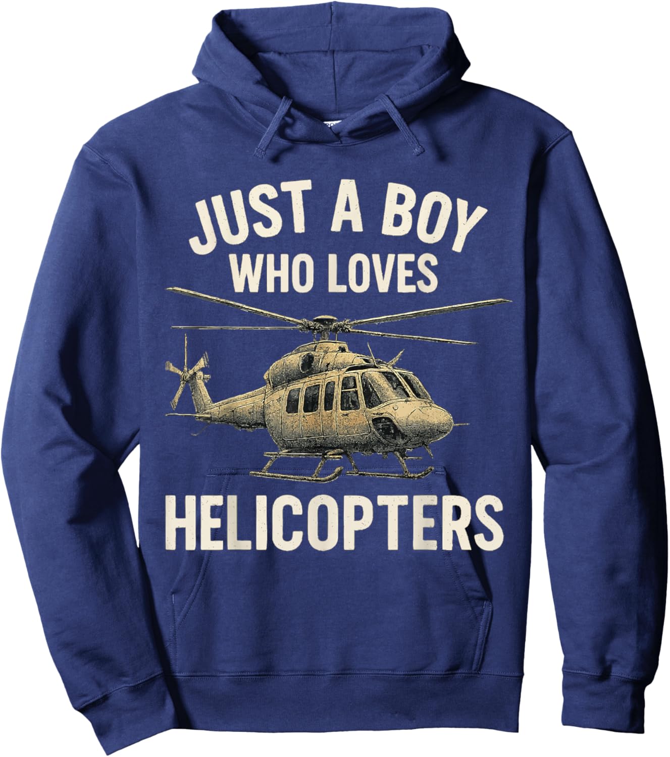 Just A Boy Who Loves Helicopters Hoodie - Hoodie | Navy