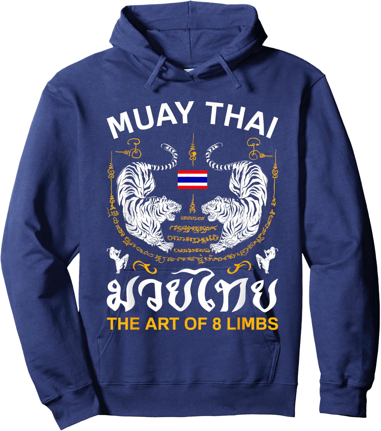 The Art of 8 Limbs Sak Yant Tiger Muay Thai Hoodie - Hoodie | Navy