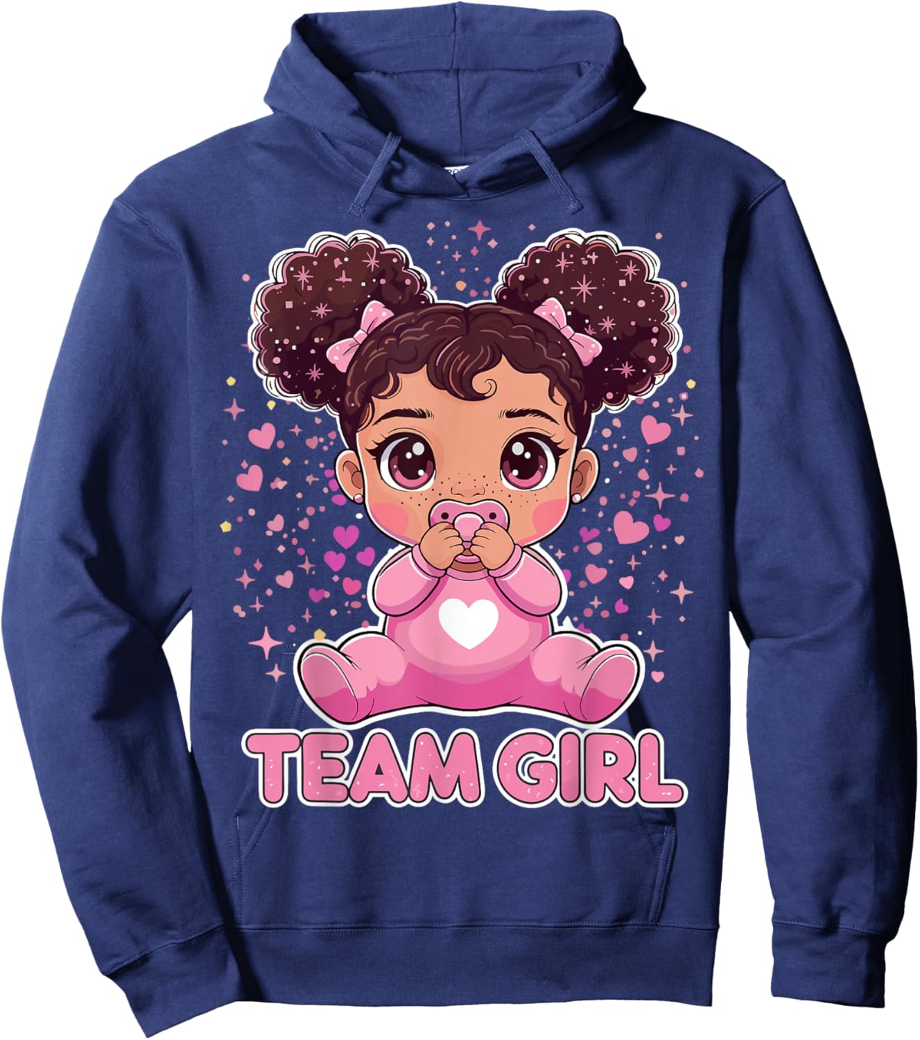 Team Girl Baby Gender Reveal Party Hoodie - Hoodie | Navy