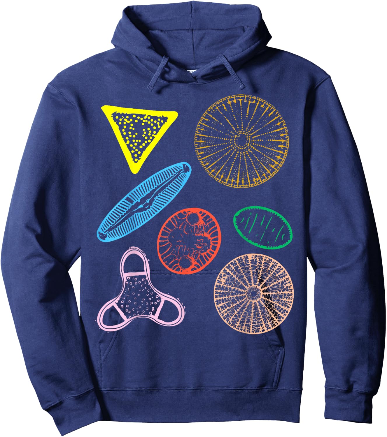 Colorful Diatoms Beautiful Science Hoodie - Hoodie | Navy