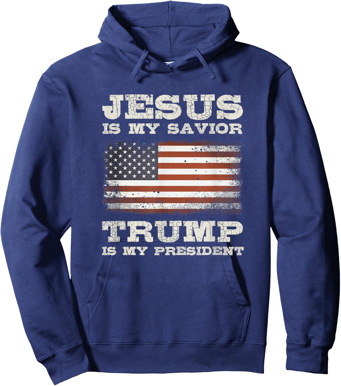 Jesus is My Savior, Trump is My President Hoodie - Hoodie | Navy