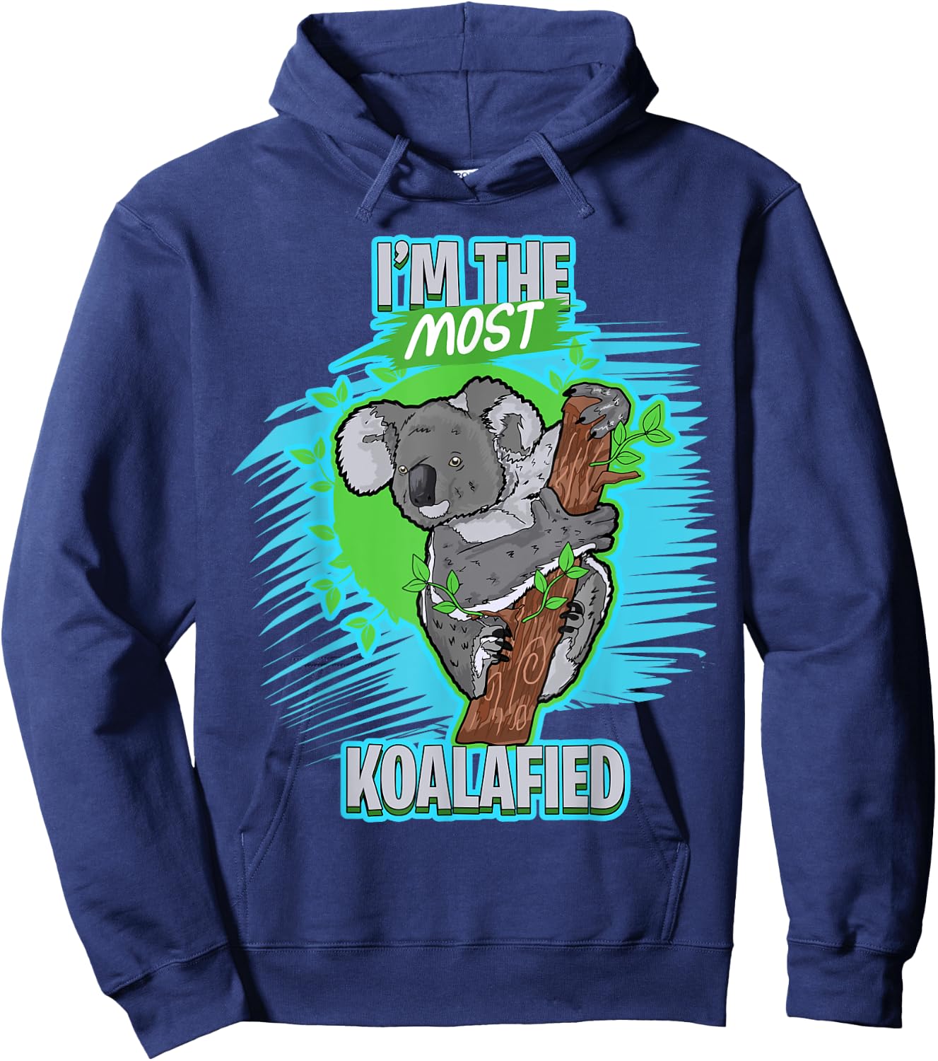 Cute Koala Bear T Shirt I'M The Most Koalafied Hoodie - Hoodie | Navy