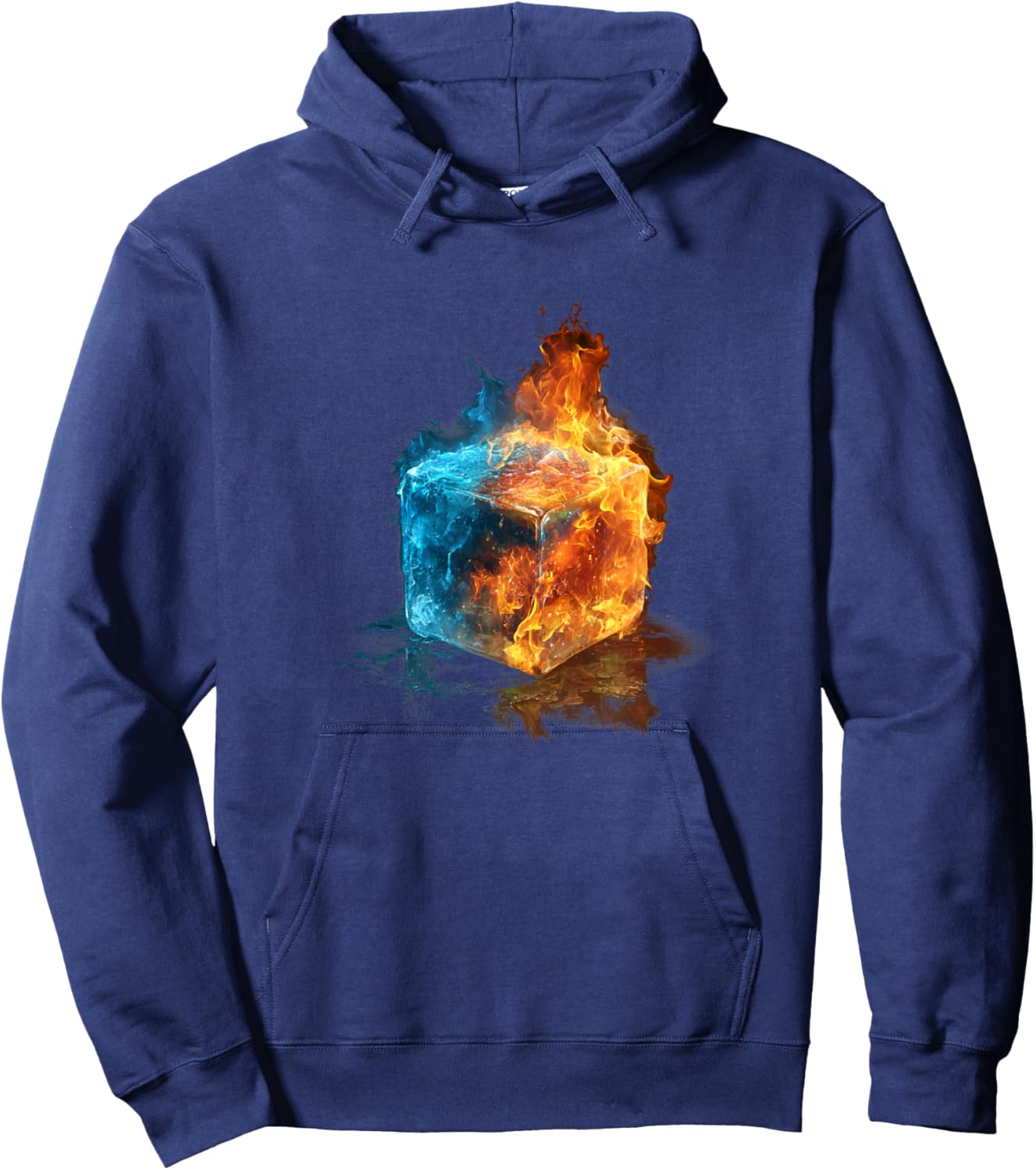 Hot and Cold Cube for ICY Flames Costume Lovers Hoodie - Hoodie | Navy