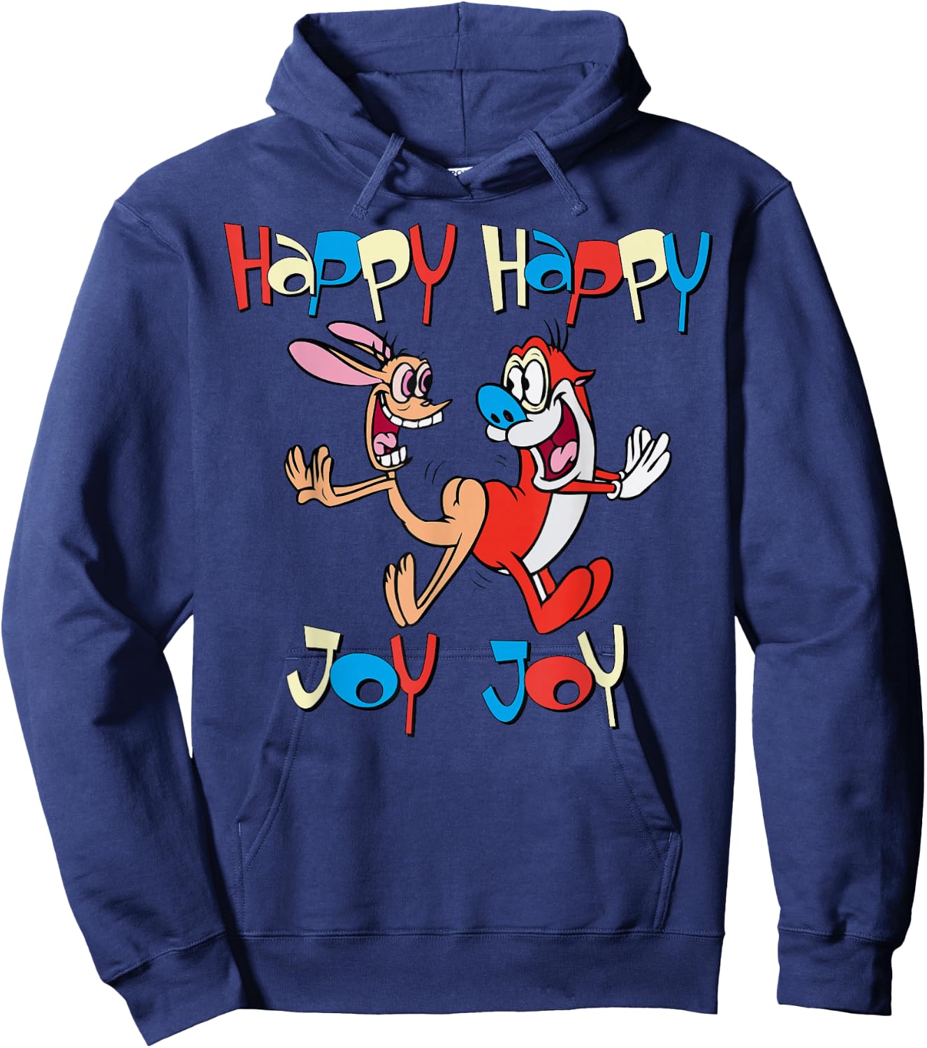 Ren and Stimpy Happy Happy Joy Joy Dance Hoodie - Hoodie | Navy