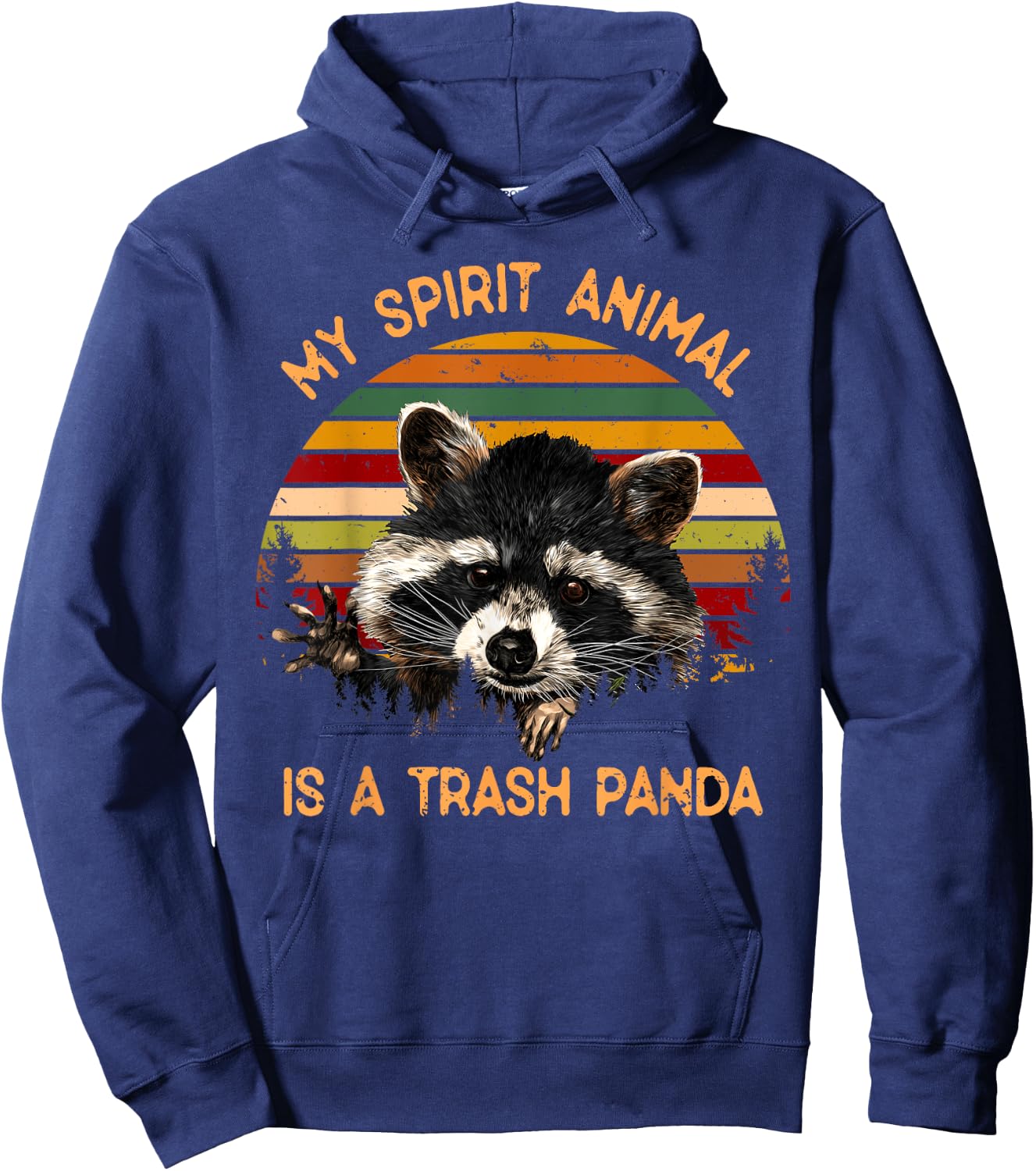 Vintage My Spirit Animal Is A Trash Panda Hoodie - Hoodie | Navy