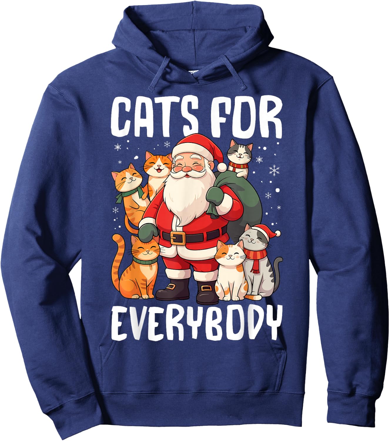 Cats For Everybody Christmas Santa with Cats Hoodie - Hoodie | Navy
