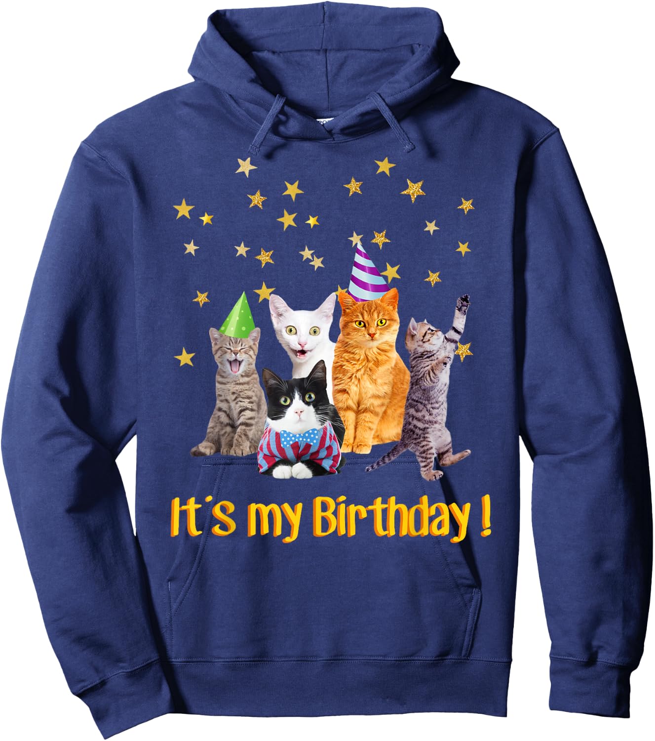 Its my Birthday cute cats Meow Hoodie - Hoodie | Navy