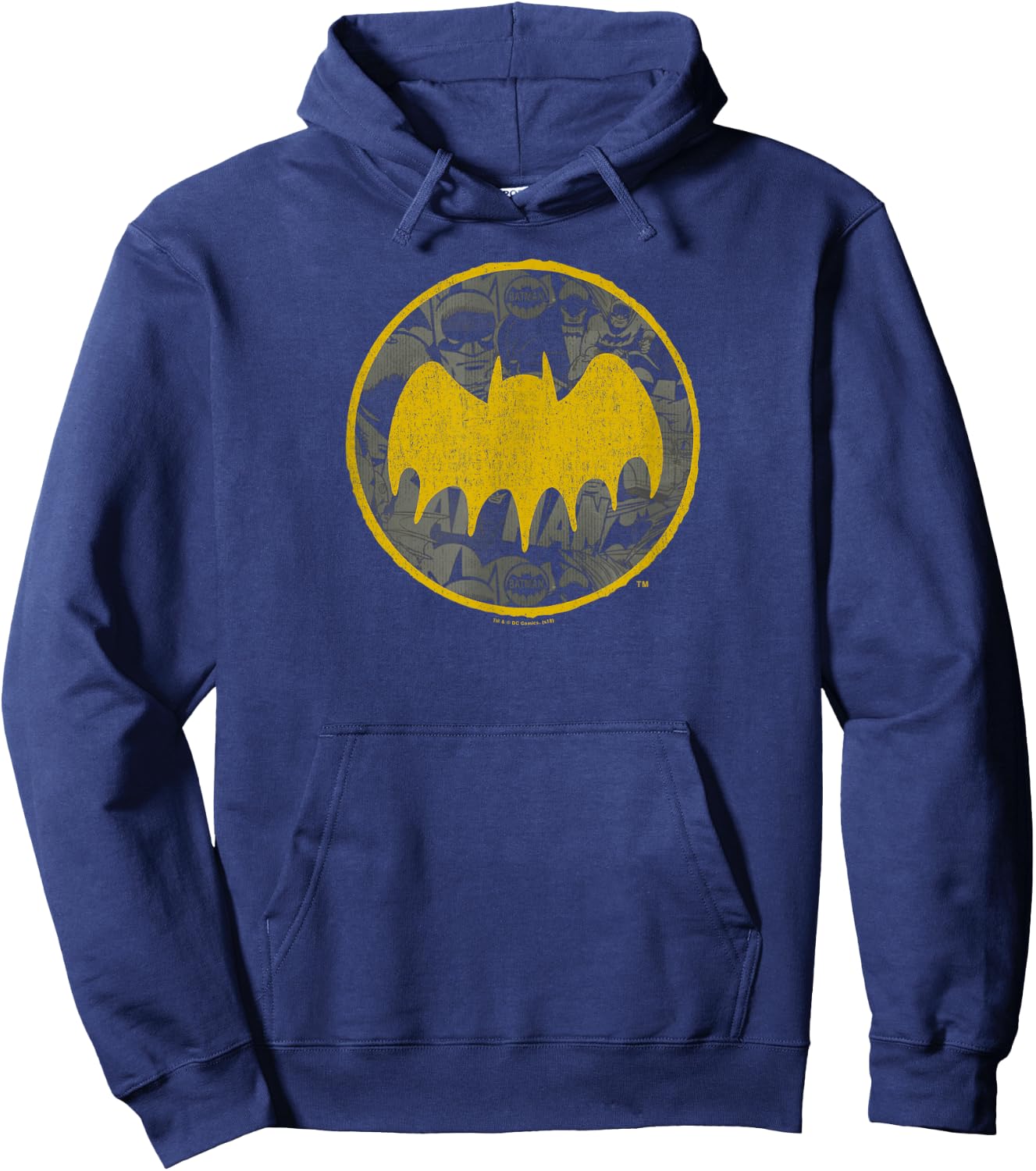 Batman Vintage Symbol Collage T Shirt Hoodie - Hoodie | Navy