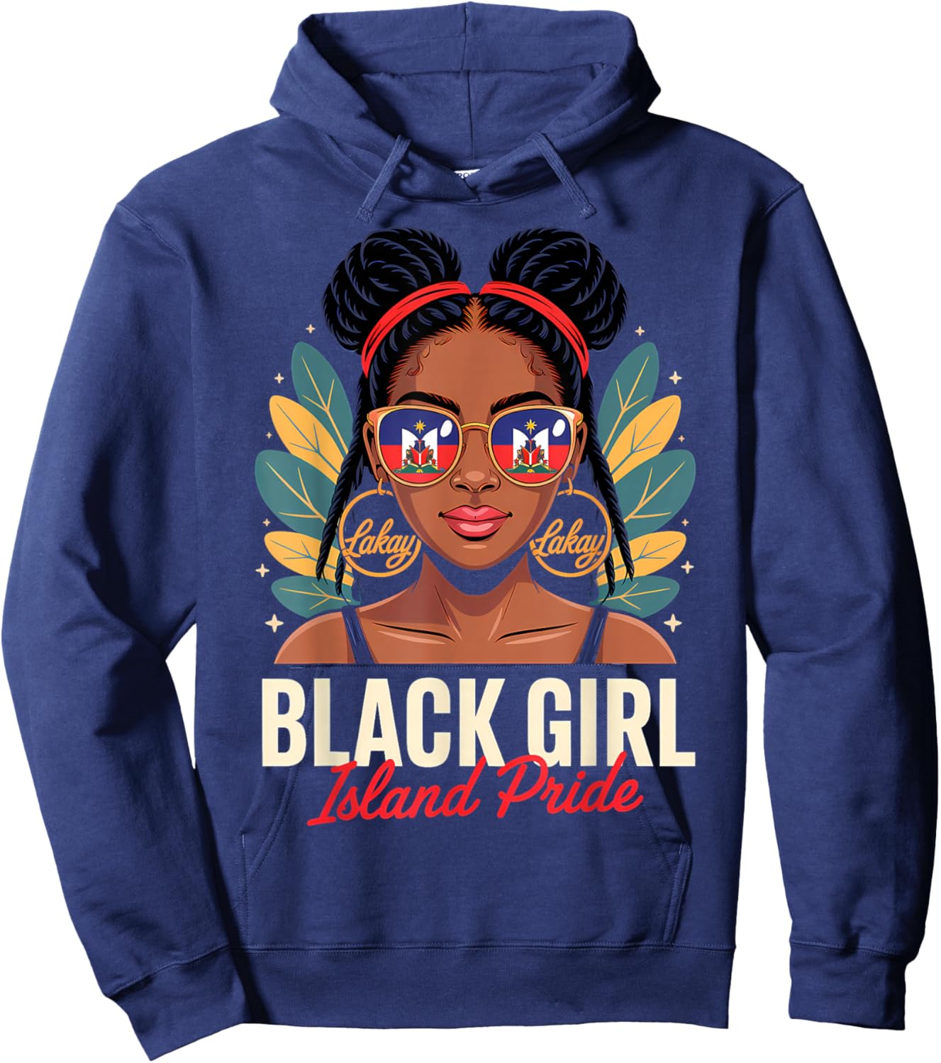 Haitian Princess Haiti Black Girl Haitian Roots Hoodie - Hoodie | Navy
