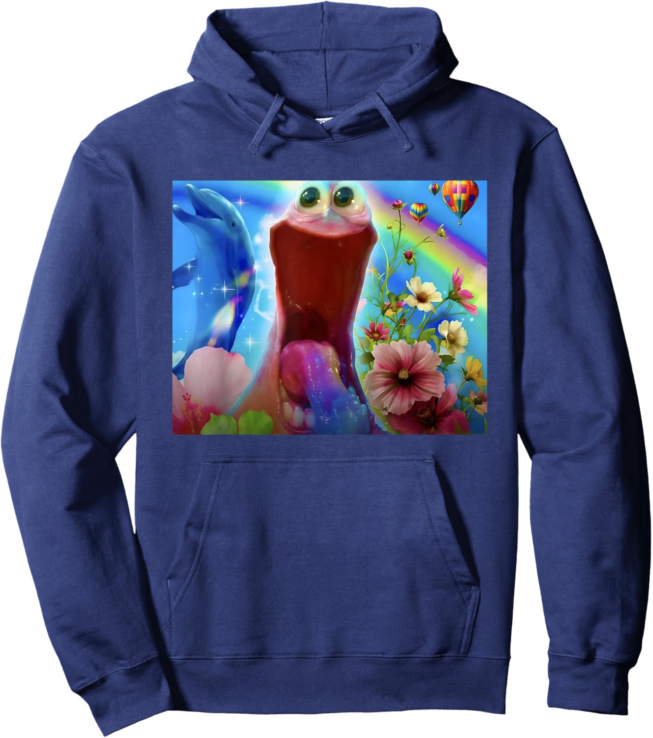 Funny Geeked Patrick Meme Hoodie - Hoodie | Navy