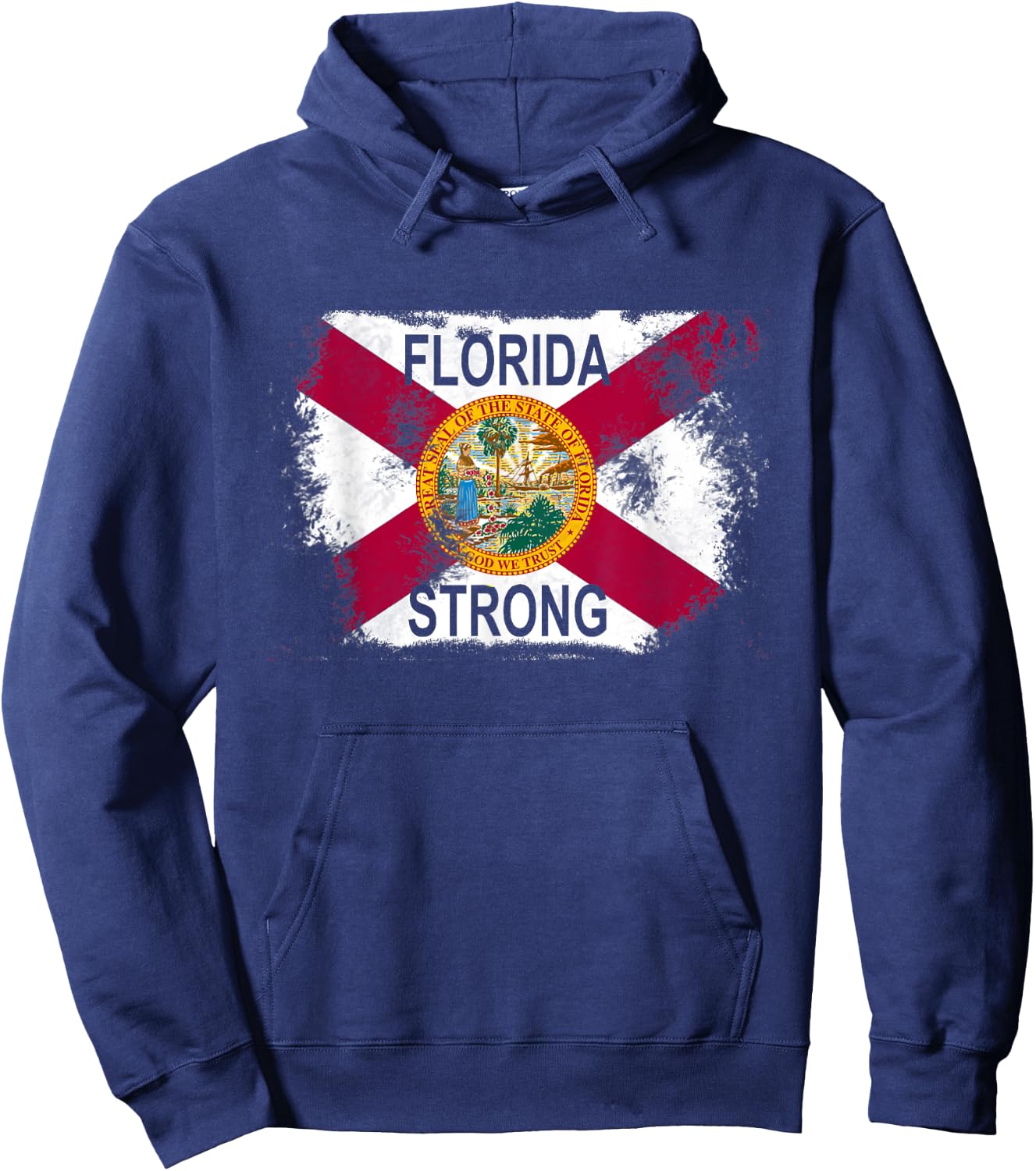 Strong Florida Flag Pray Support FL Flags Gift Hoodie - Hoodie | Navy