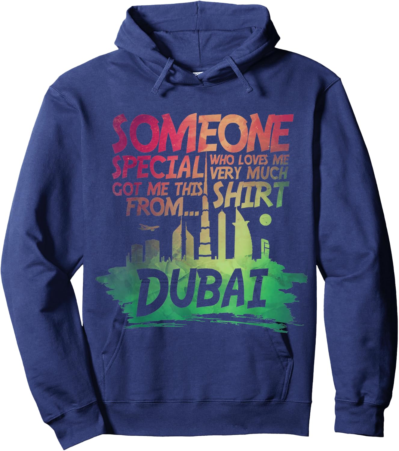 Dubai Skyline Gift Souvenir Hoodie - Hoodie | Navy