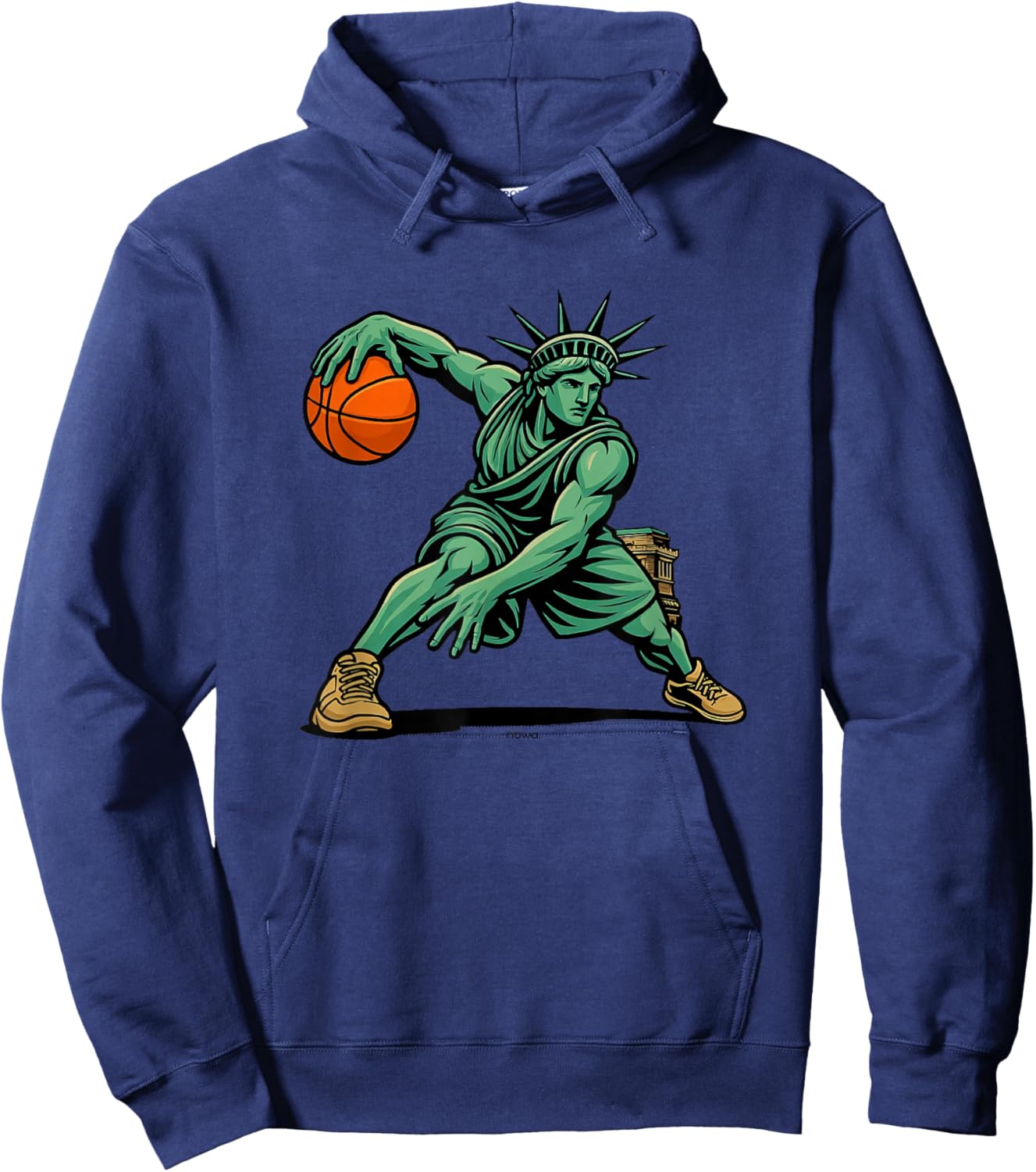 Lady Liberty Basketball - Crazy Crossover Comic Hoodie - Hoodie | Navy