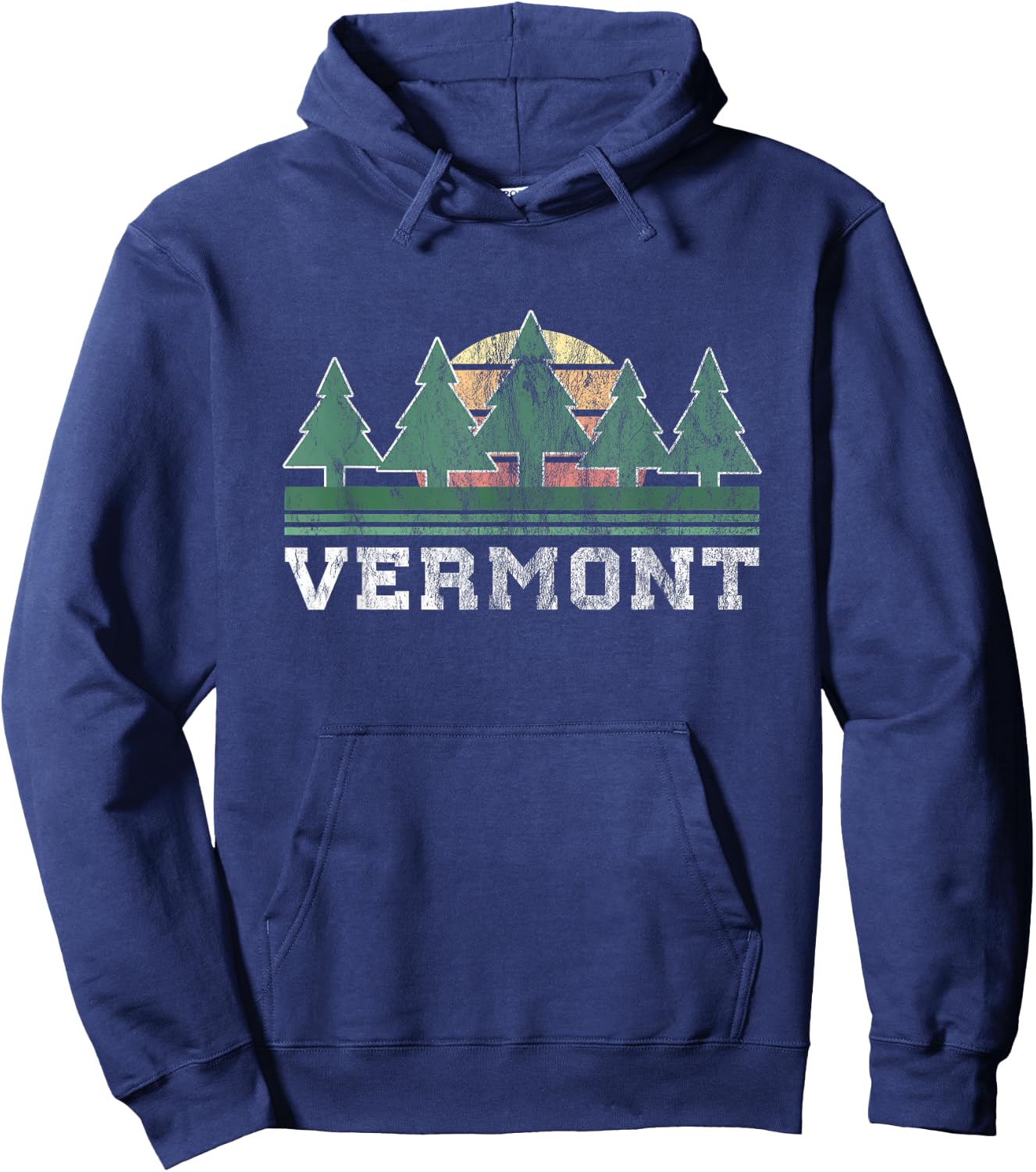 Vermont Retro Vintage Shirt Gift Men Women Kids Hoodie - Hoodie | Navy
