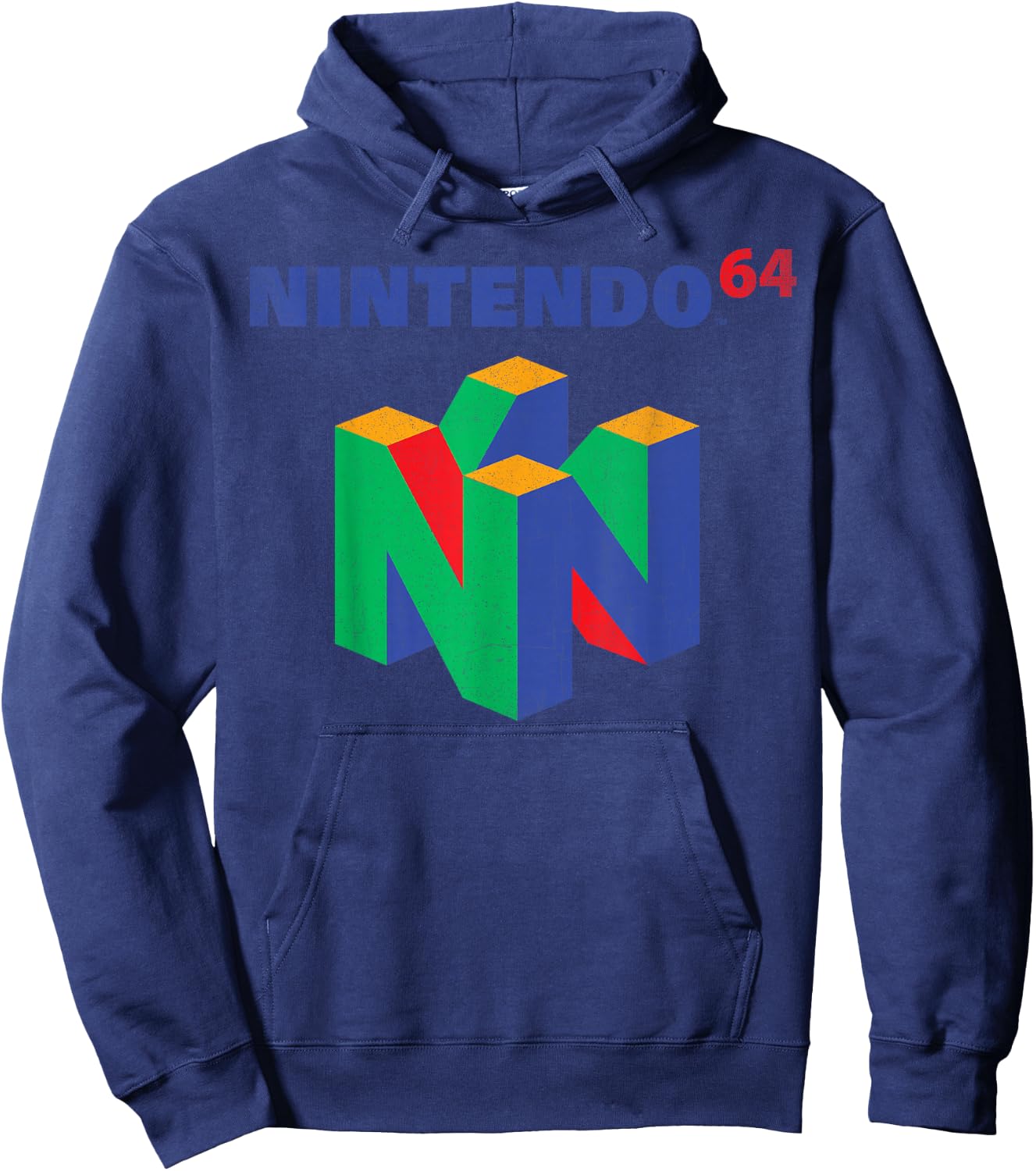Nintendo 64 Classic Logo Retro Vintage Graphic Hoodie - Hoodie | Navy