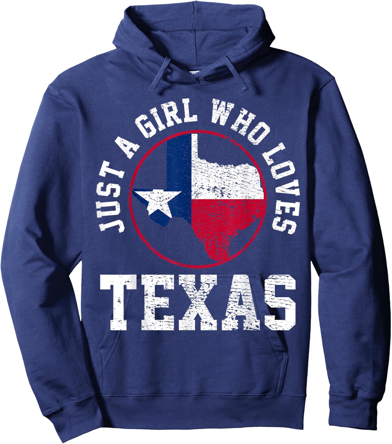 Just A Girl Who Loves Texas Vintage Hoodie - Hoodie | Navy