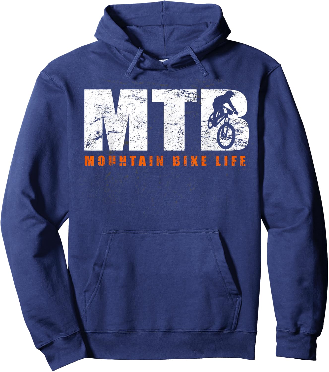 Mountain Bike Life Shirt - Vintage MTB T Shirt Hoodie - Hoodie | Navy