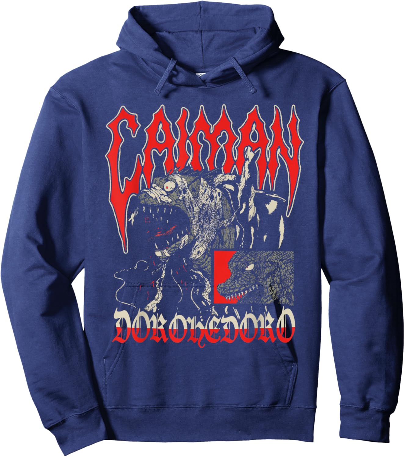 Caiman Scream Poses Anime Manga Hoodie - Hoodie | Navy