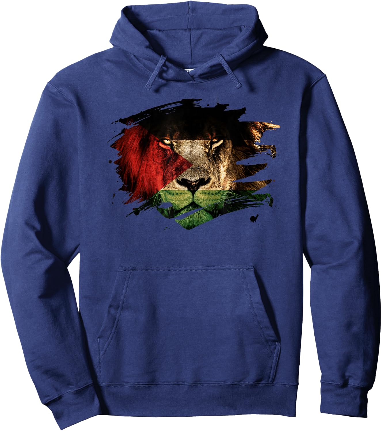 Palestine Flag and Lion - Palestinian Pride Hoodie - Hoodie | Navy