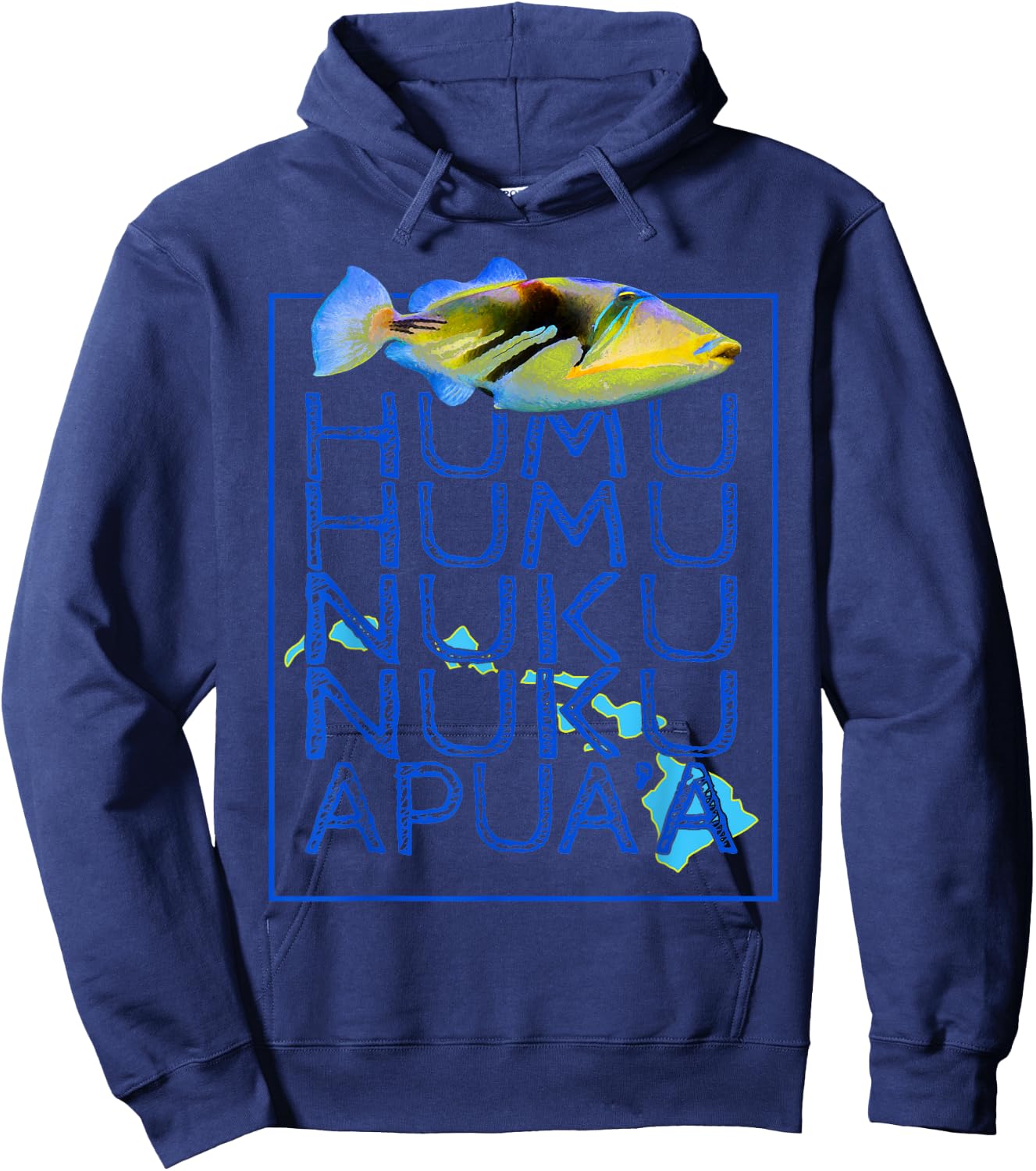 Humuhumunukunukuapua'a Triggerfish Hawaiian Hoodie - Hoodie | Navy
