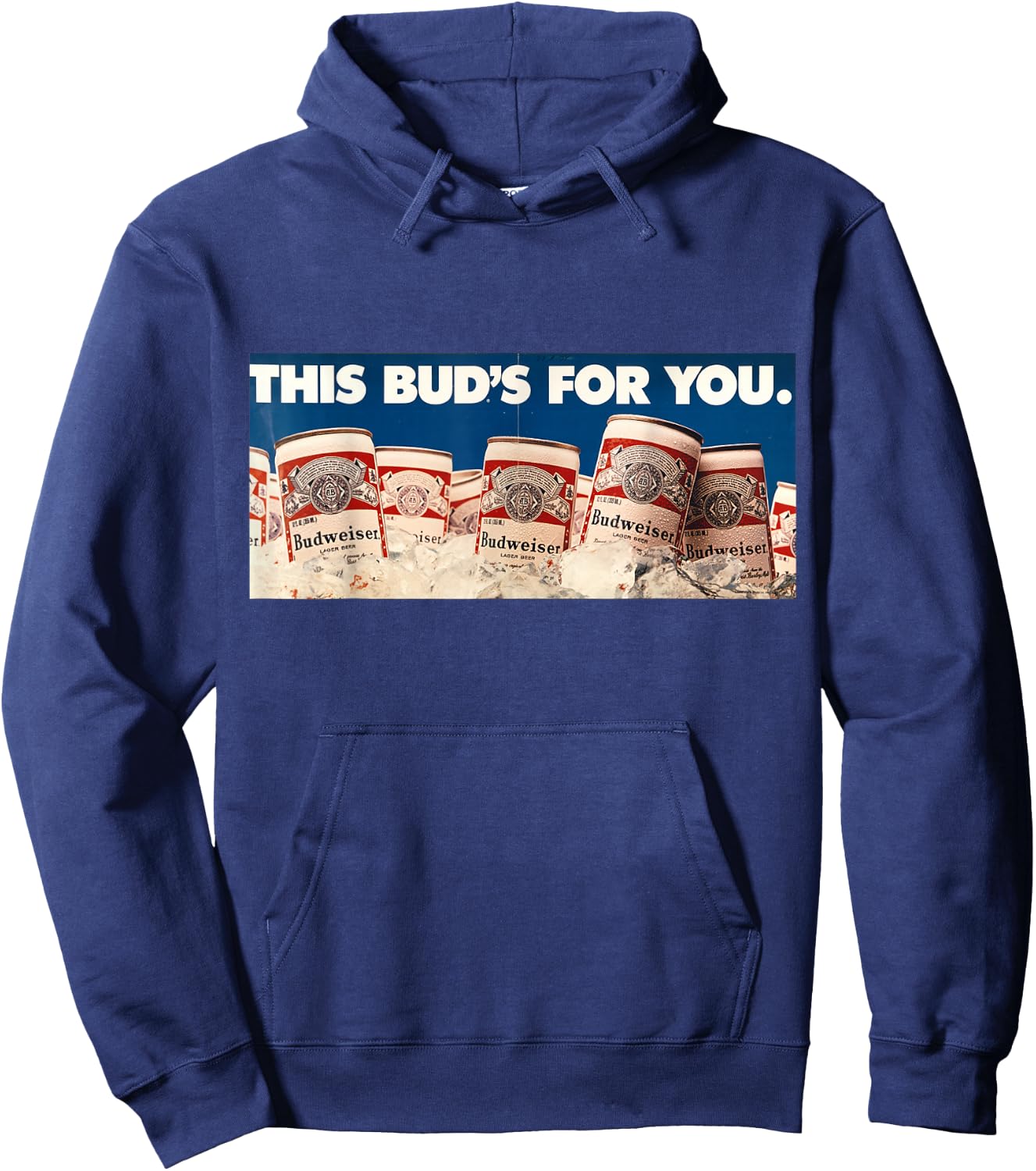 Budweiser Vintage 'This Bud's For You' Ad Hoodie - Hoodie | Navy