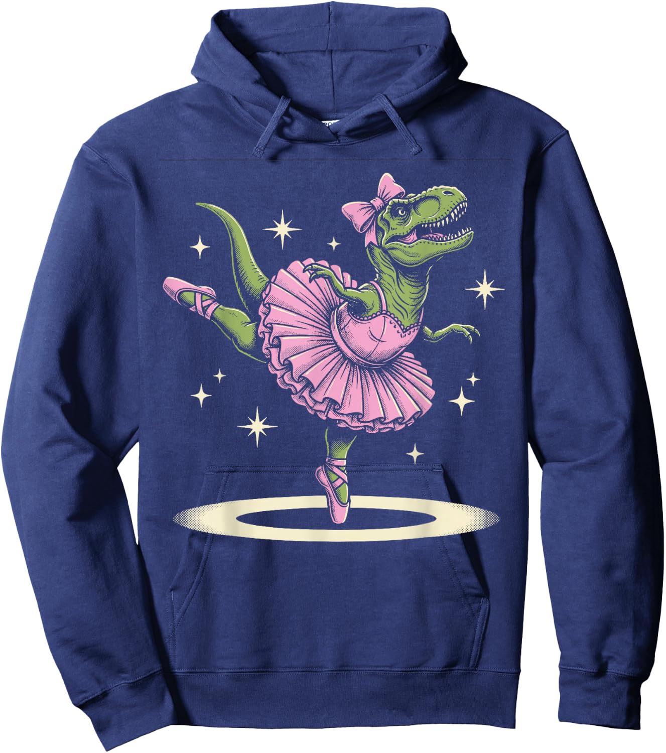 Ballet Dancing T-Rex in Tutu and Slippers Hoodie - Hoodie | Navy