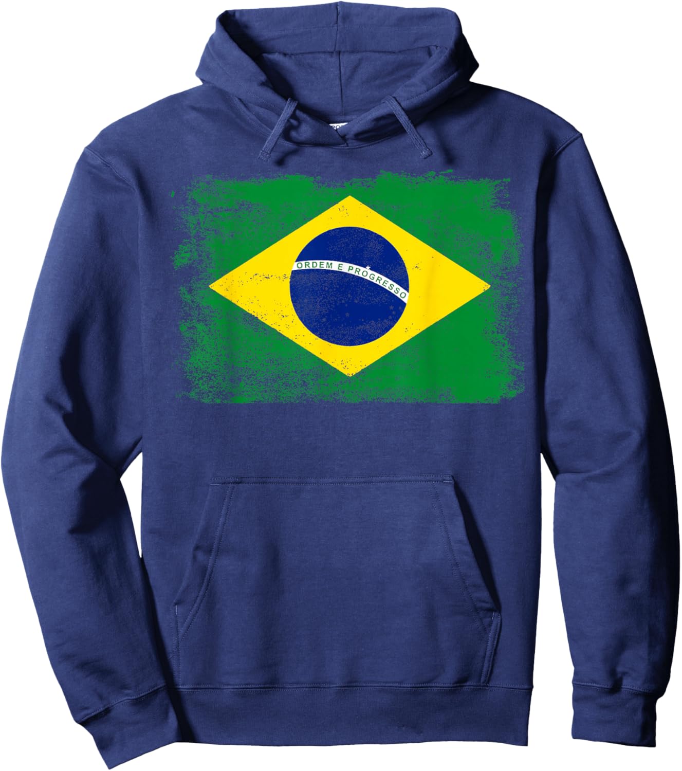 Brasil Flag with Brazilian Men Women & Kids Hoodie - Hoodie | Navy