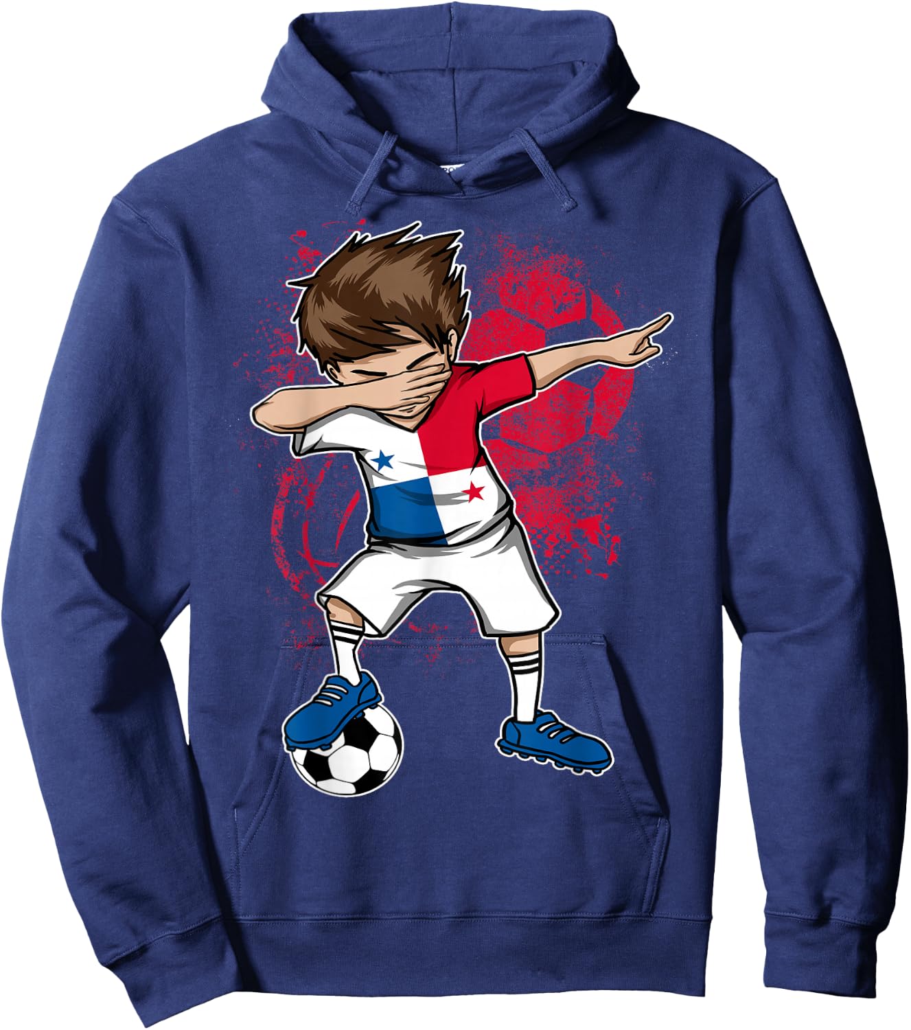 Dabbing Boy Panama Soccer Shirt Jersey Football Hoodie - Hoodie | Navy