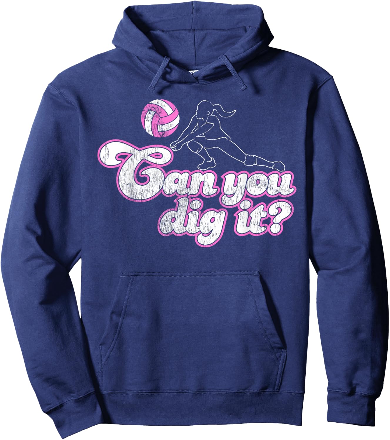 Volleyball Shirts With Sayings-Can You Dig It? Hoodie - Hoodie | Navy