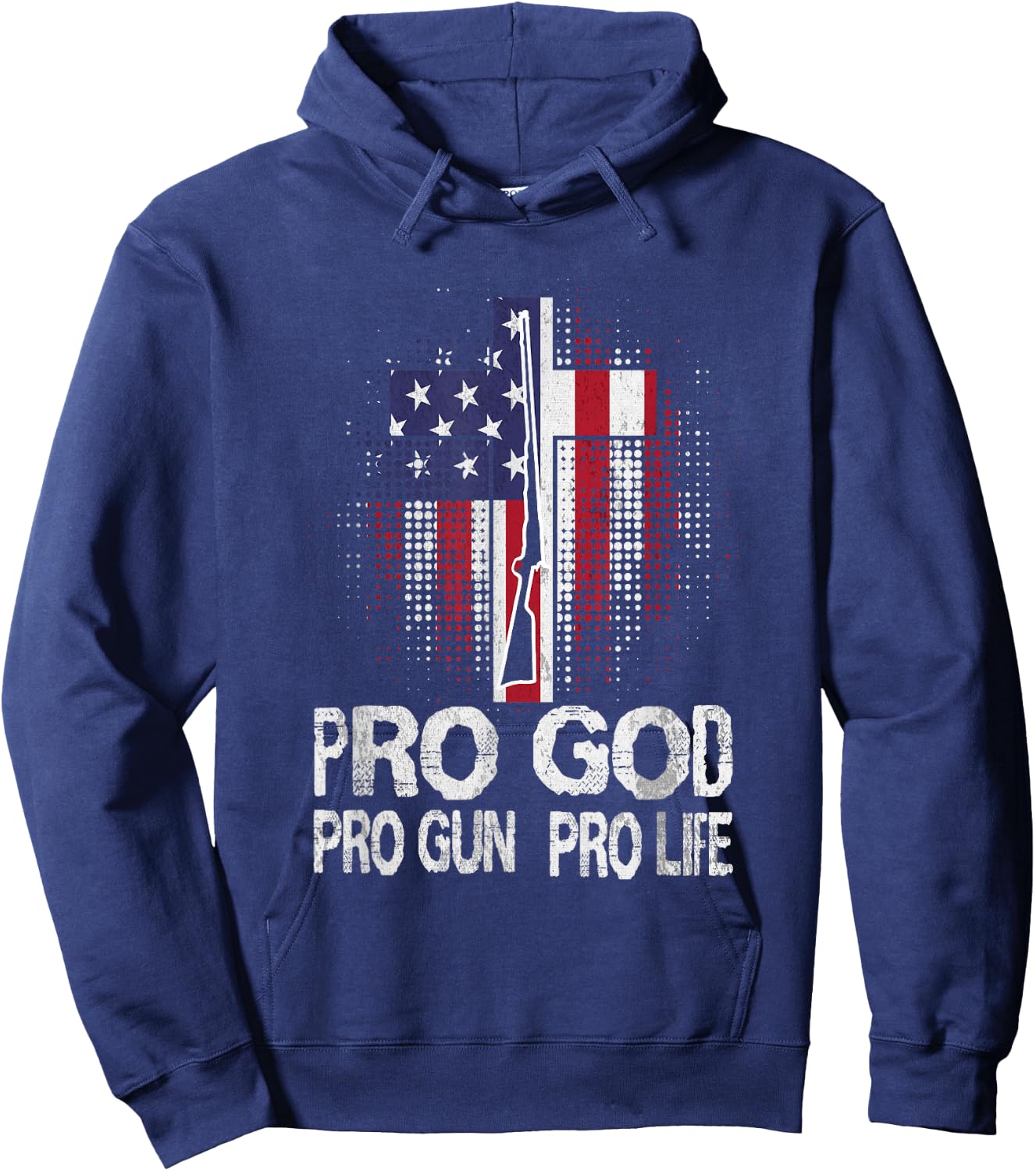 Pro God Pro Gun Pro Life Hoodie - Hoodie | Navy