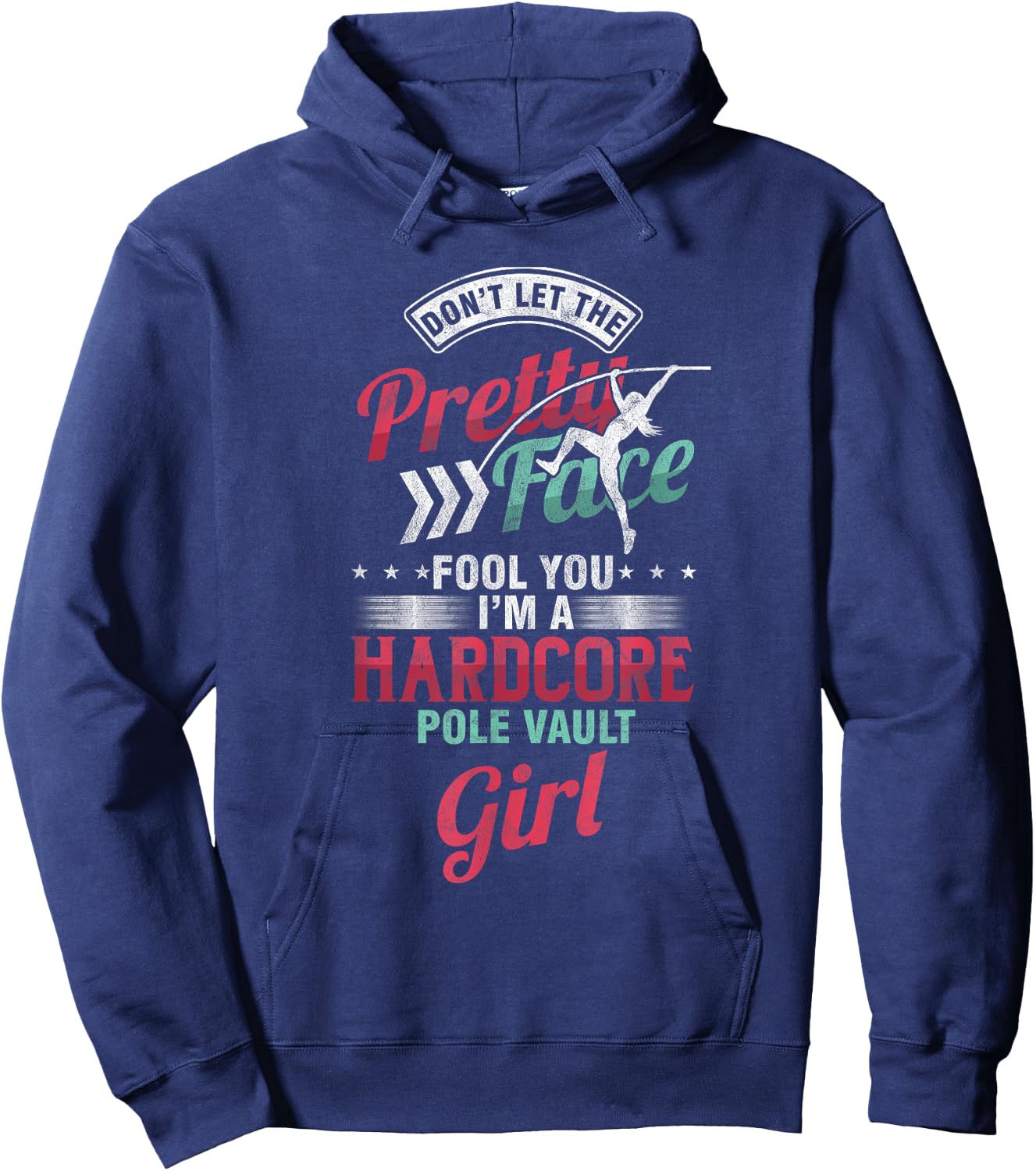 Vaulter Women Hardcore Pole Vault Girl Hoodie - Hoodie | Navy