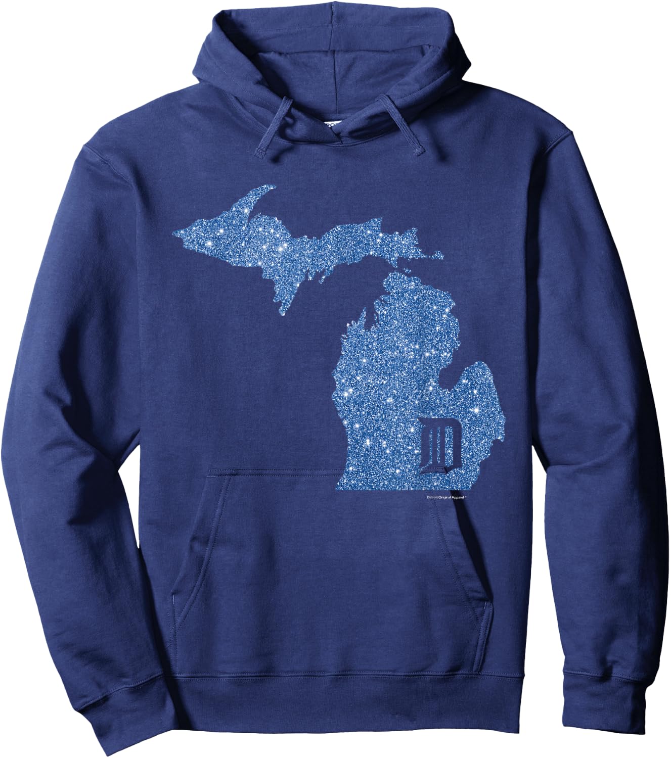 Detroit Michigan Shirt - Motor City "D" Mitten Hoodie - Hoodie | Navy