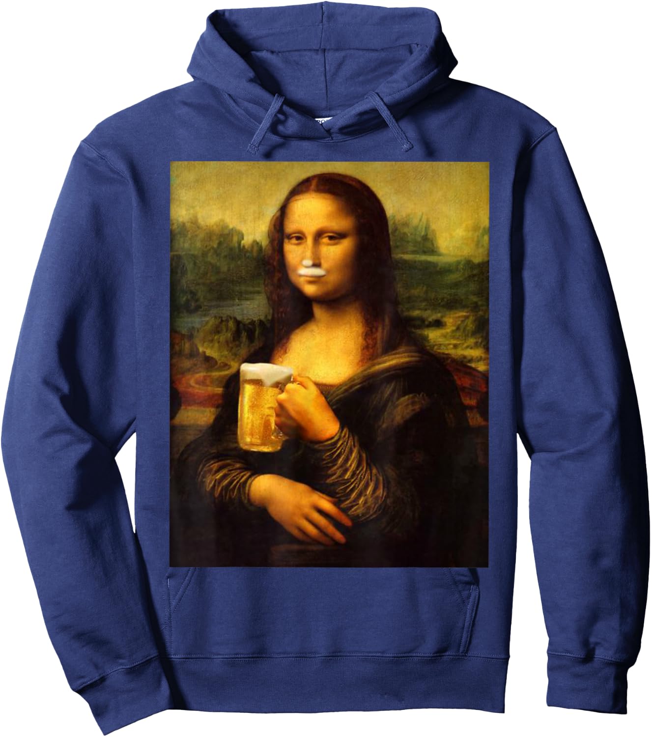 Mona Lisa Beer Hacken, Men, Shirt Women Hoodie - Hoodie | Navy