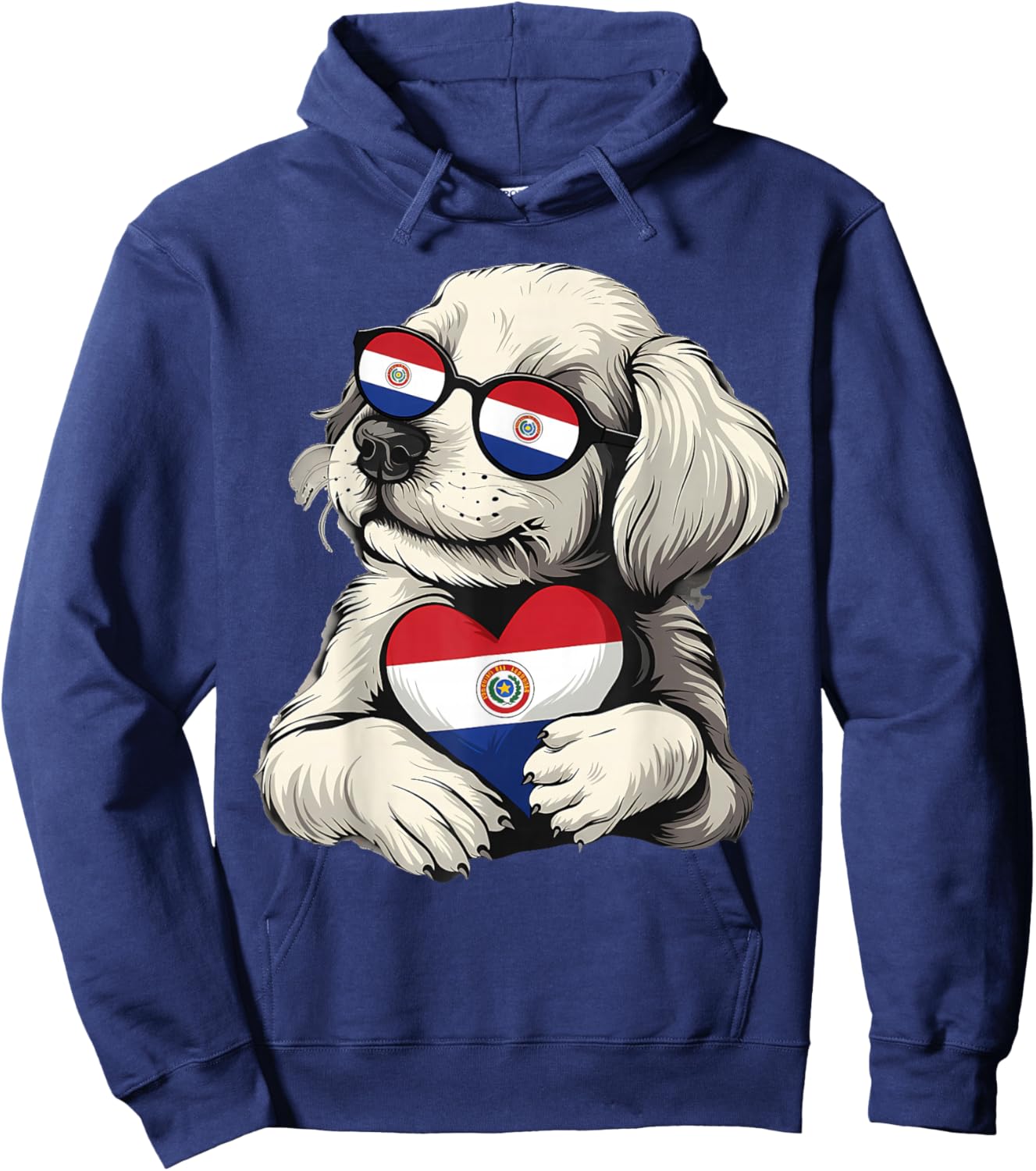 Paraguay Flag Dog Paraguayan Roots Hoodie - Hoodie | Navy