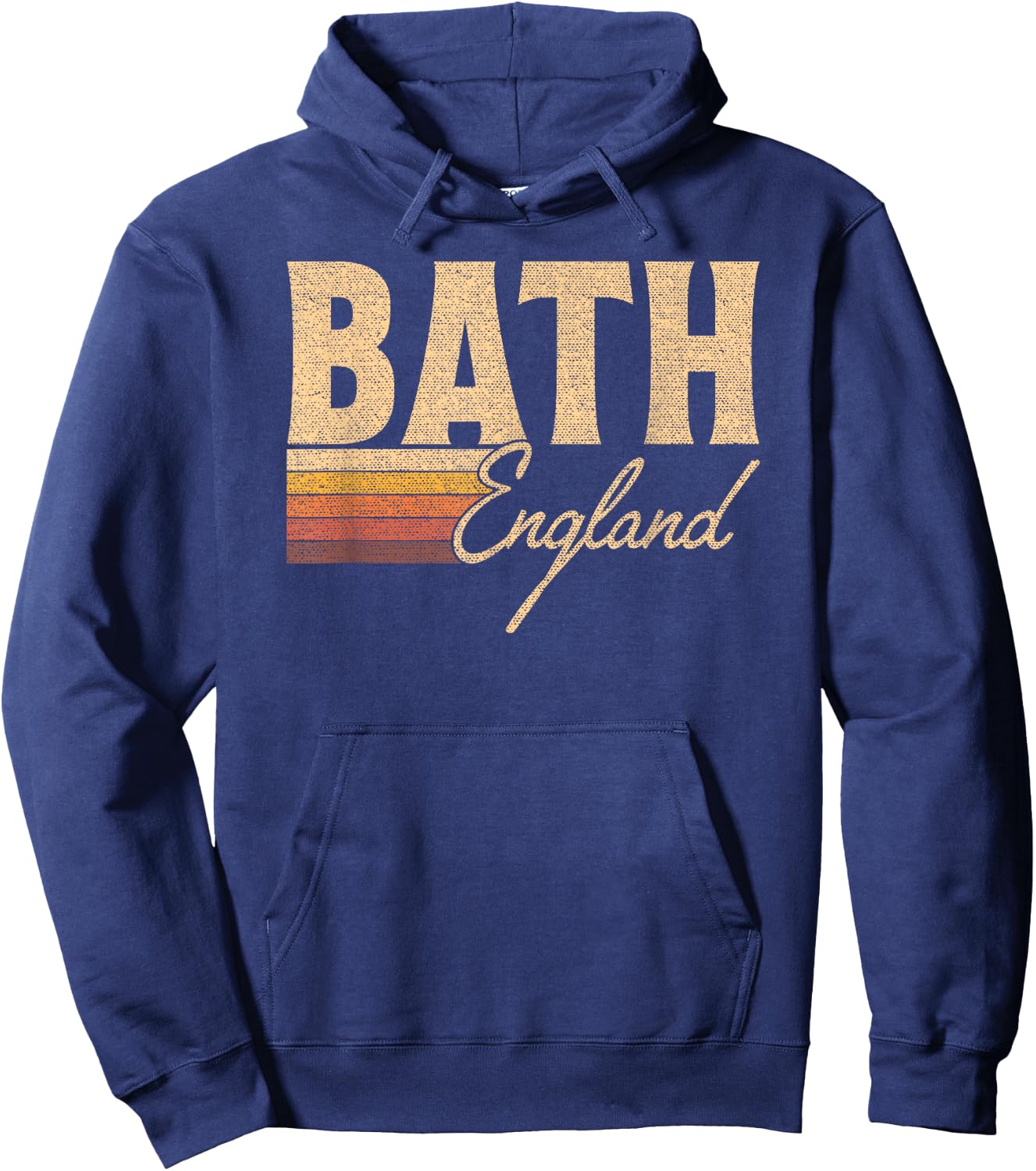 Vintage Bath England Hoodie - Hoodie | Navy