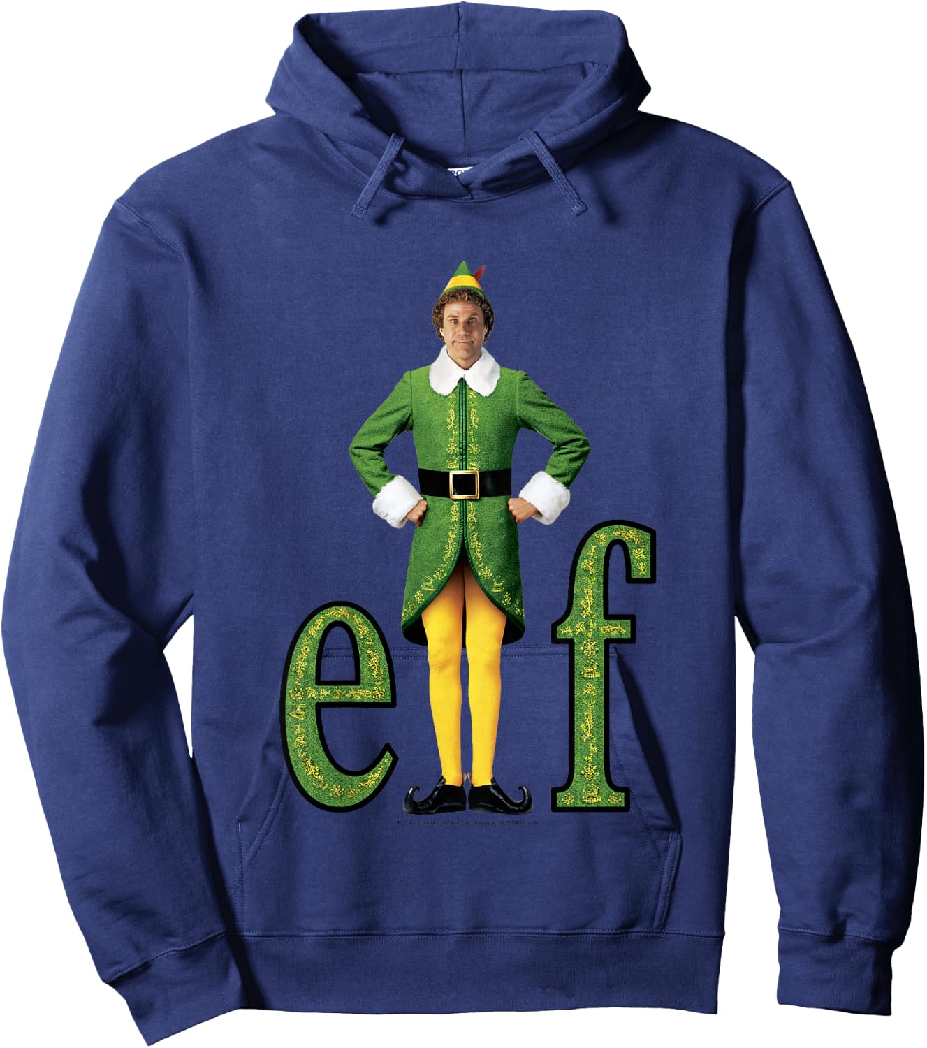 Kids Elf Buddy Classic Movie Logo Hoodie - Hoodie | Navy